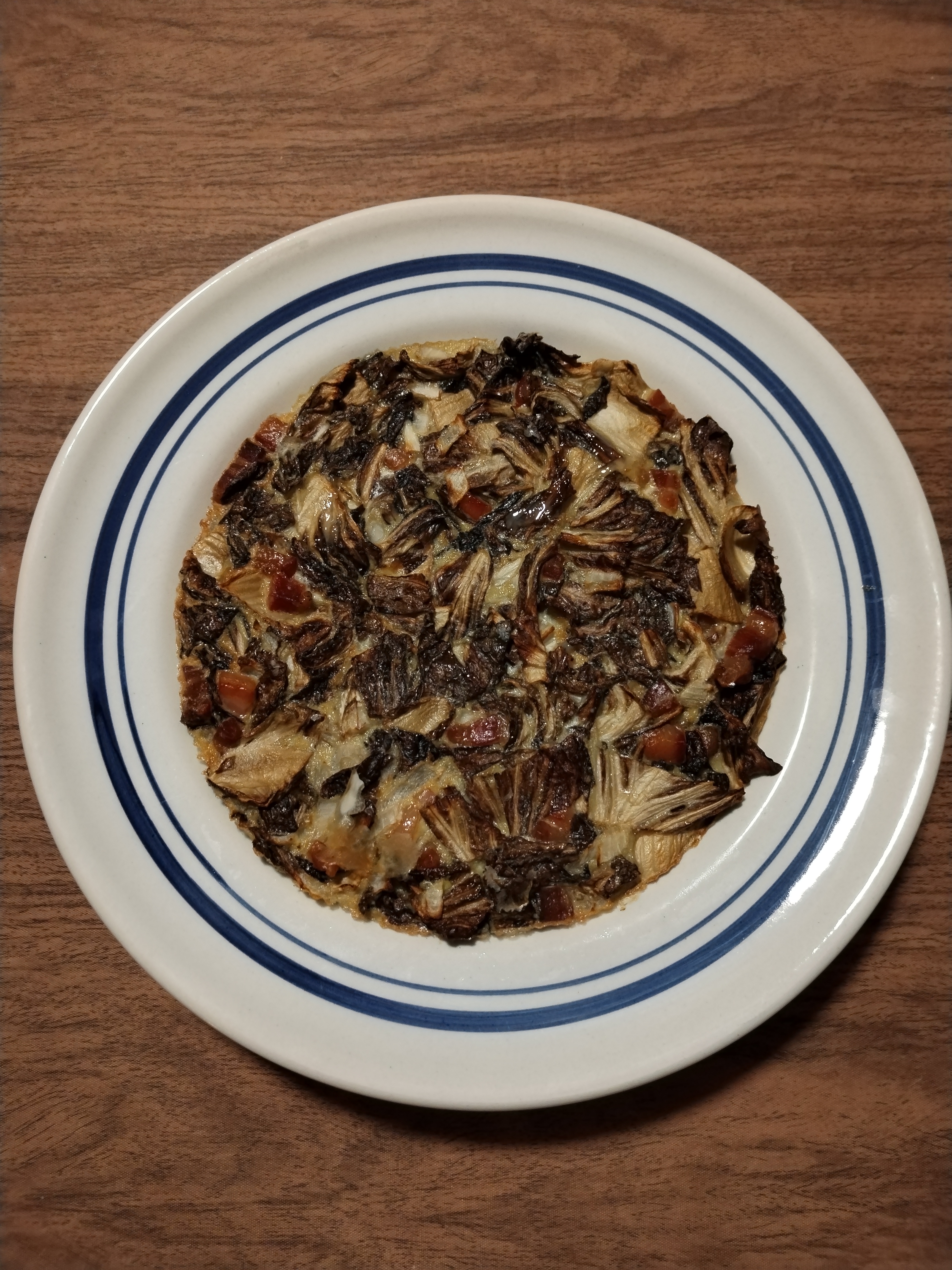 Frittata con radicchio e pancetta