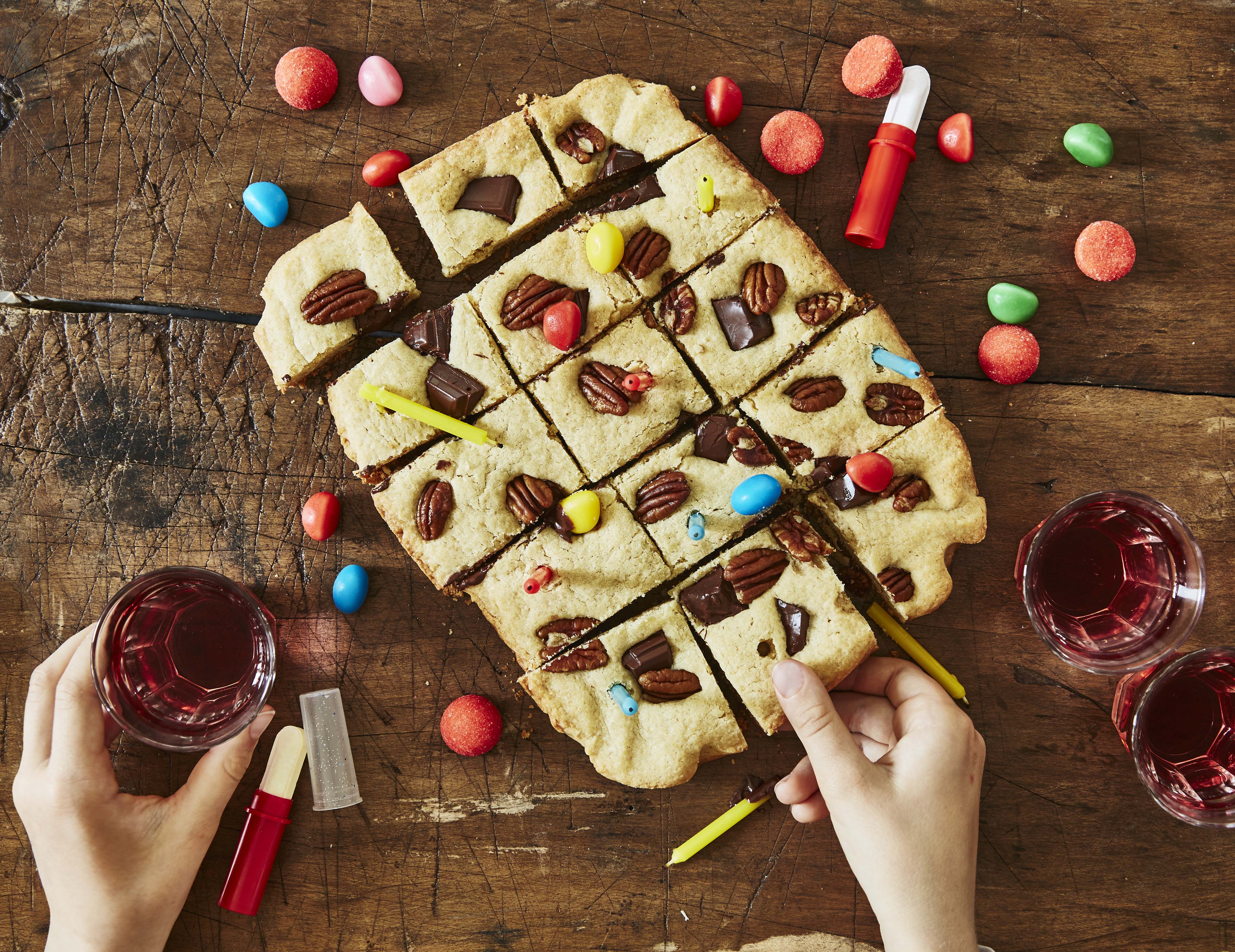 Reuze cookie-taart