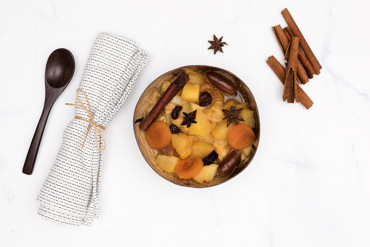 Compota de frutas de invierno