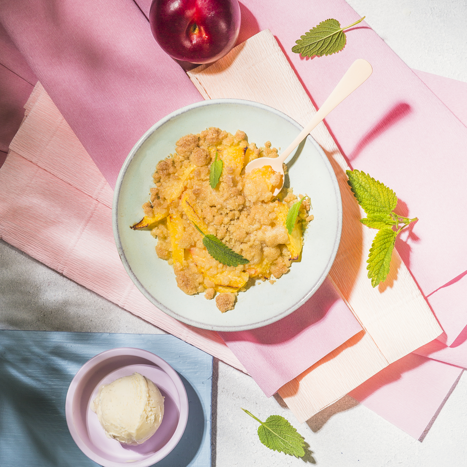 Crumble de pêssego