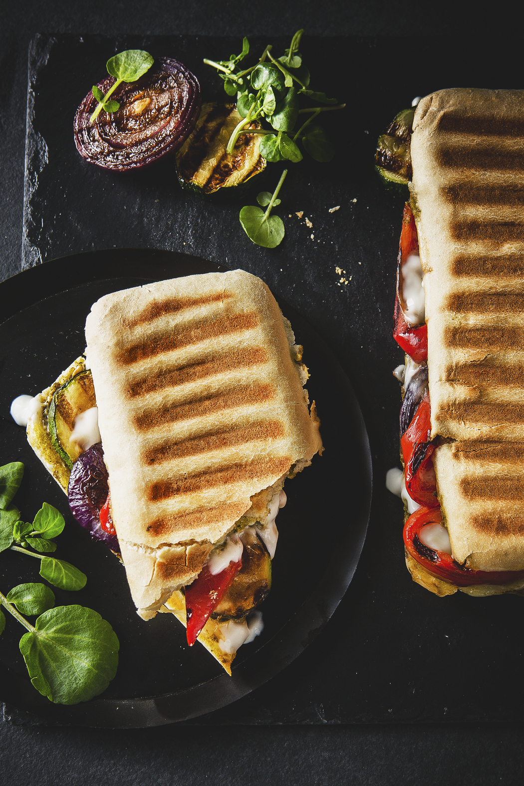 Panino all’italiana con verdure grigliate