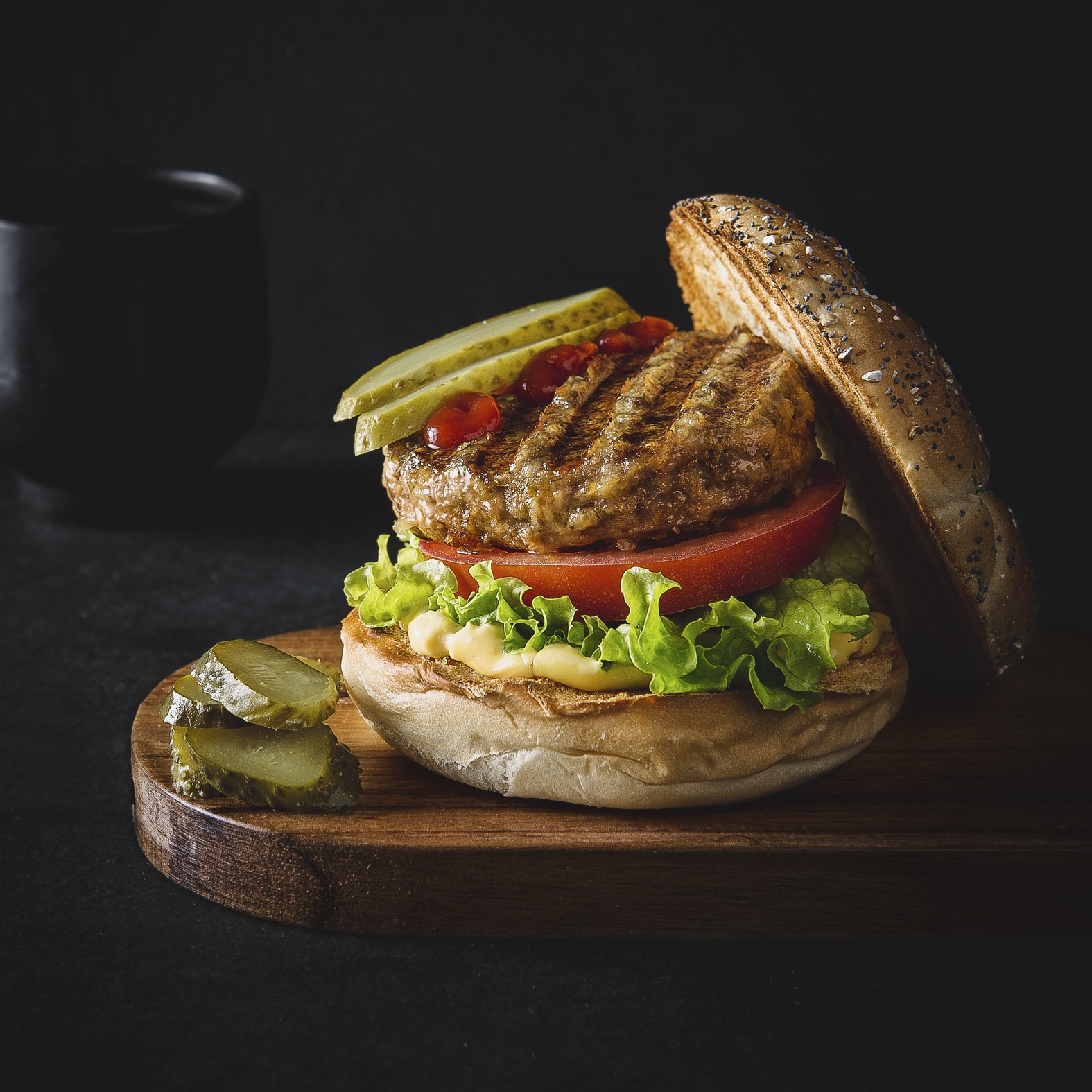 Klassischer hausgemachter Hamburger