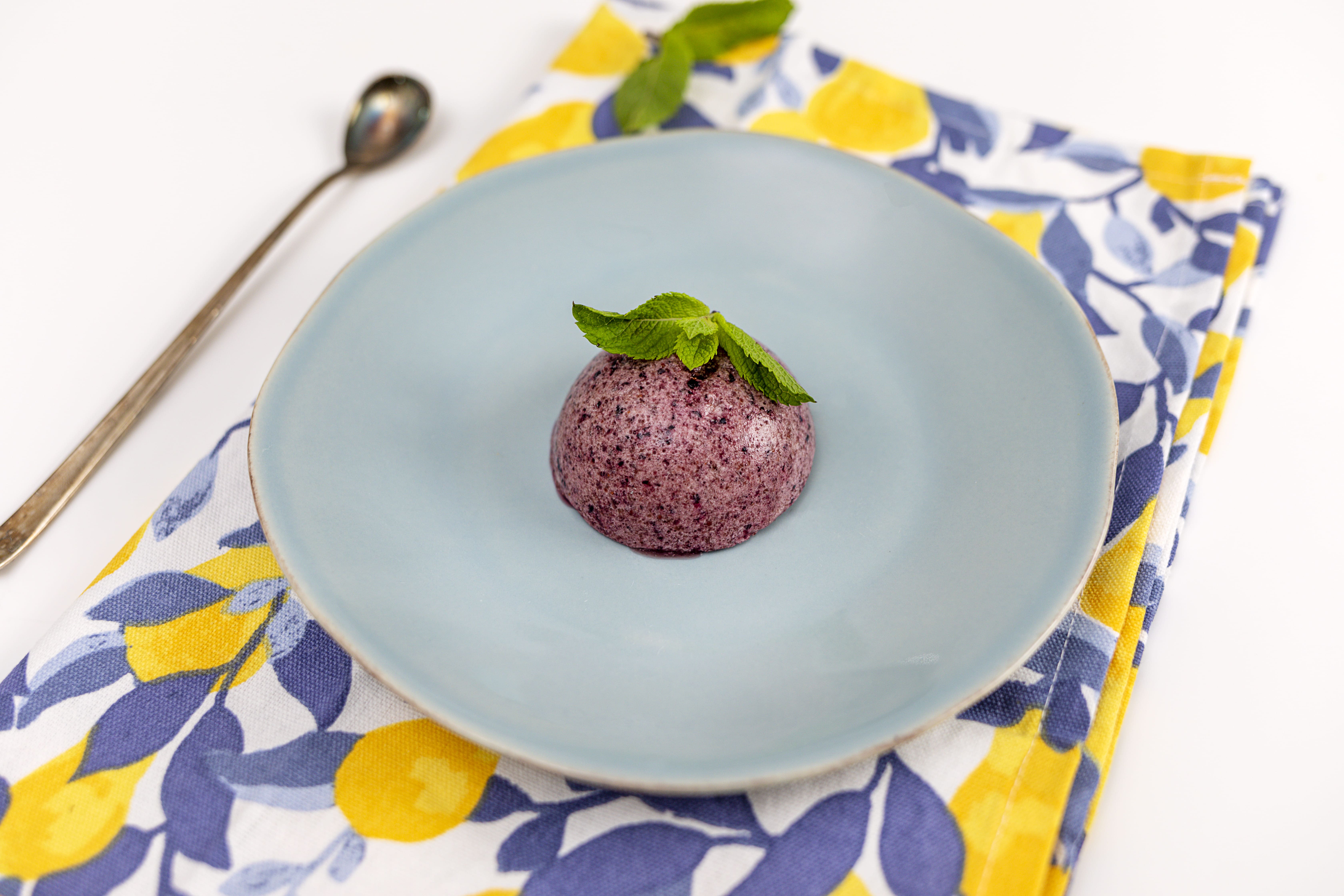 Mousse de arándanos y yogur