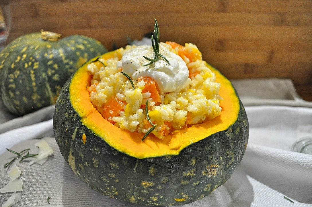 Risotto zucca e burrata