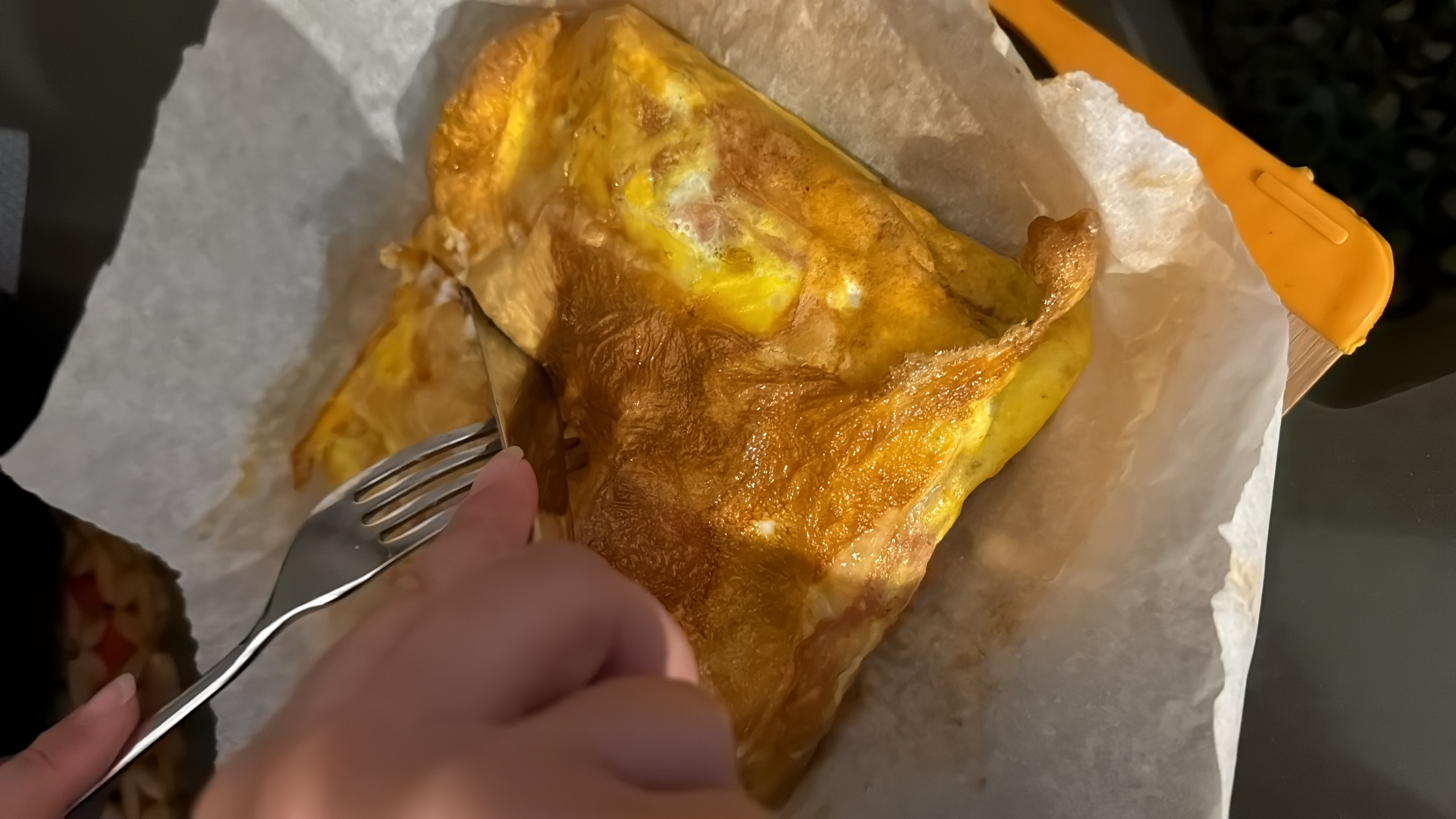 Frittata con prosciutto cotto