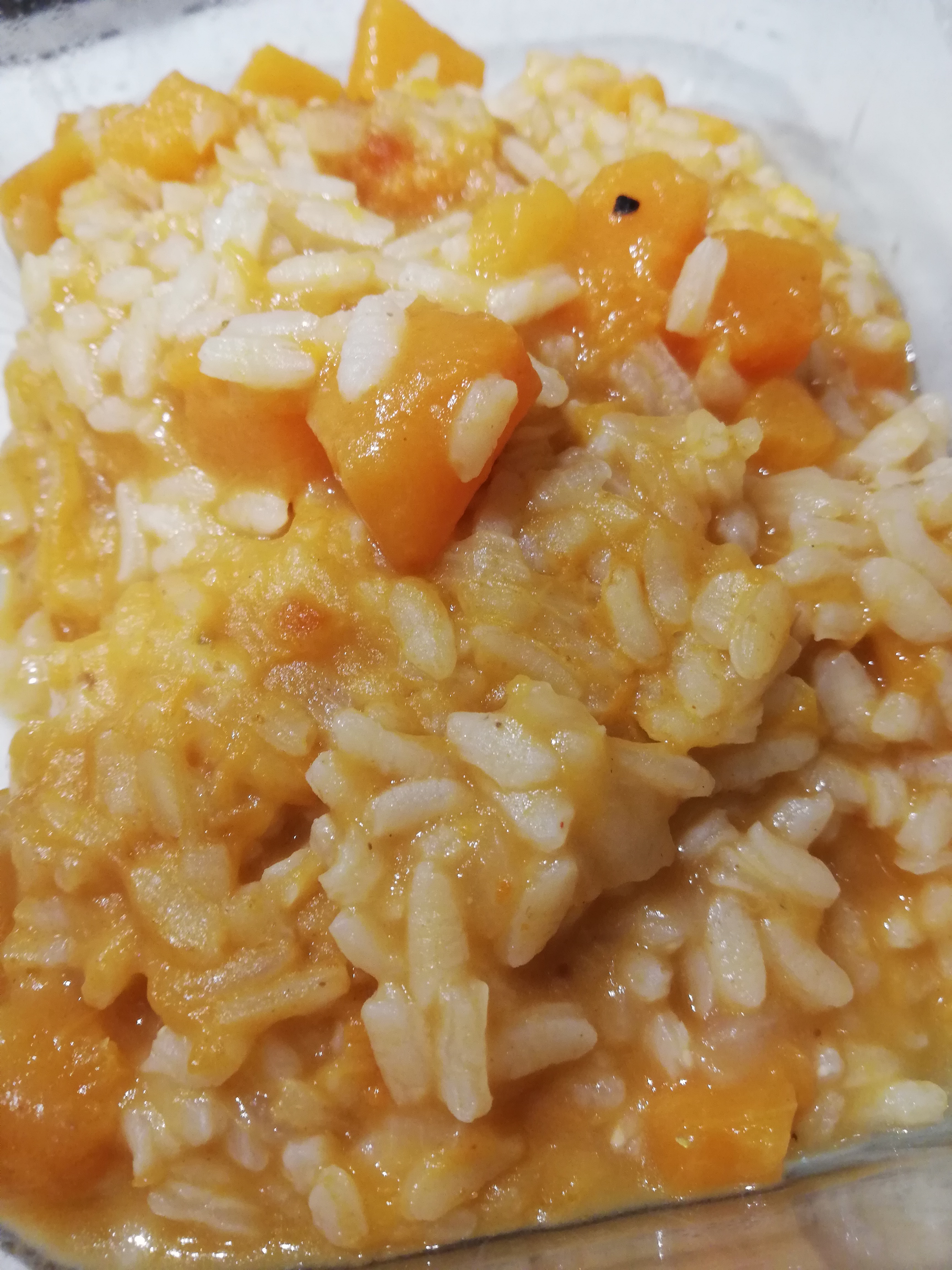 Risotto de abóbora e farinheira