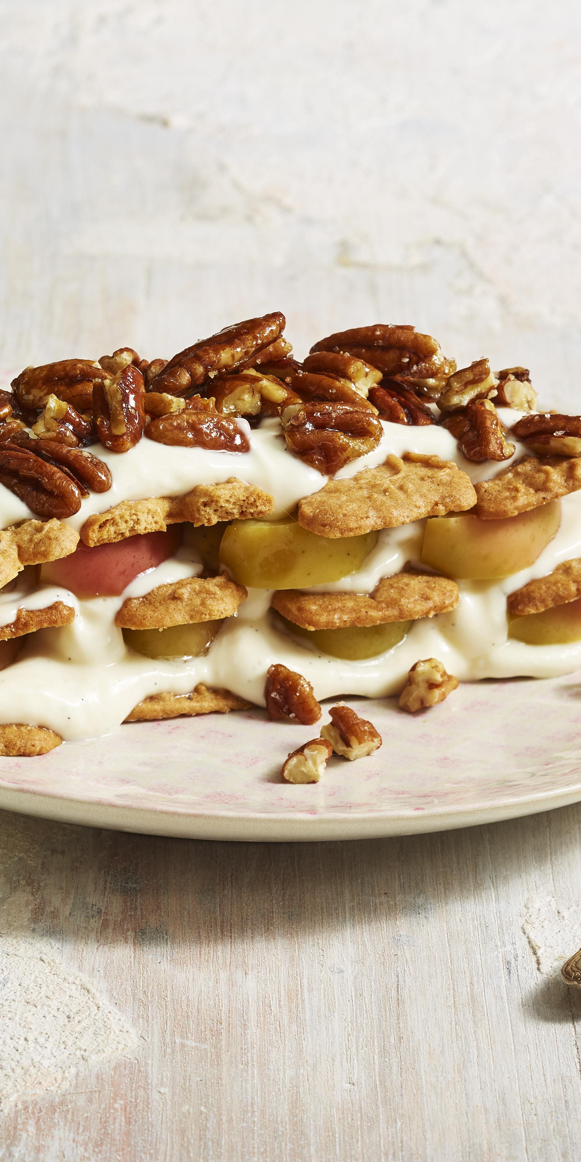nachtisch mit spekulatius und apfel