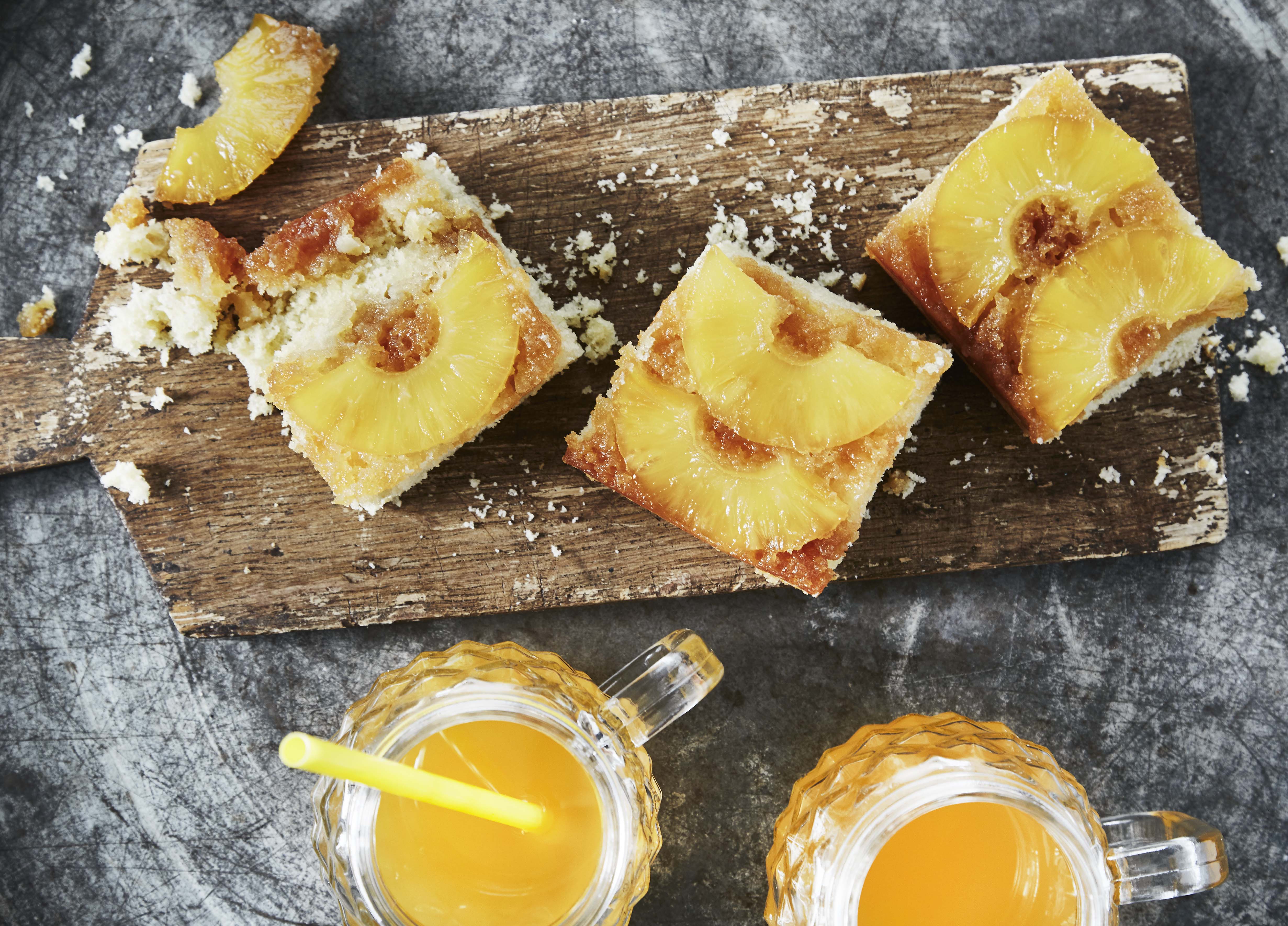 Cake met ananas en karamel