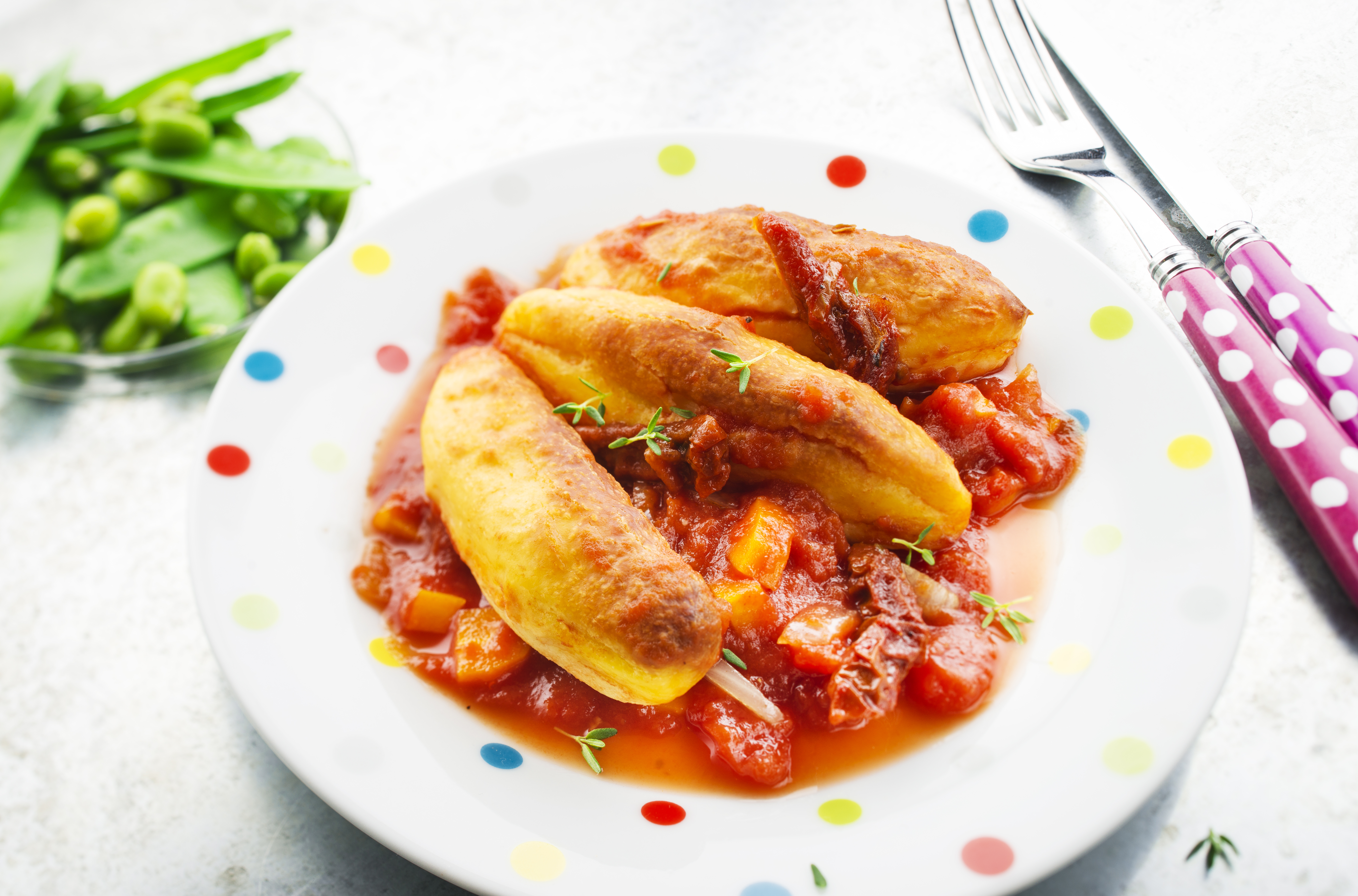 Dumplings com molho tomate