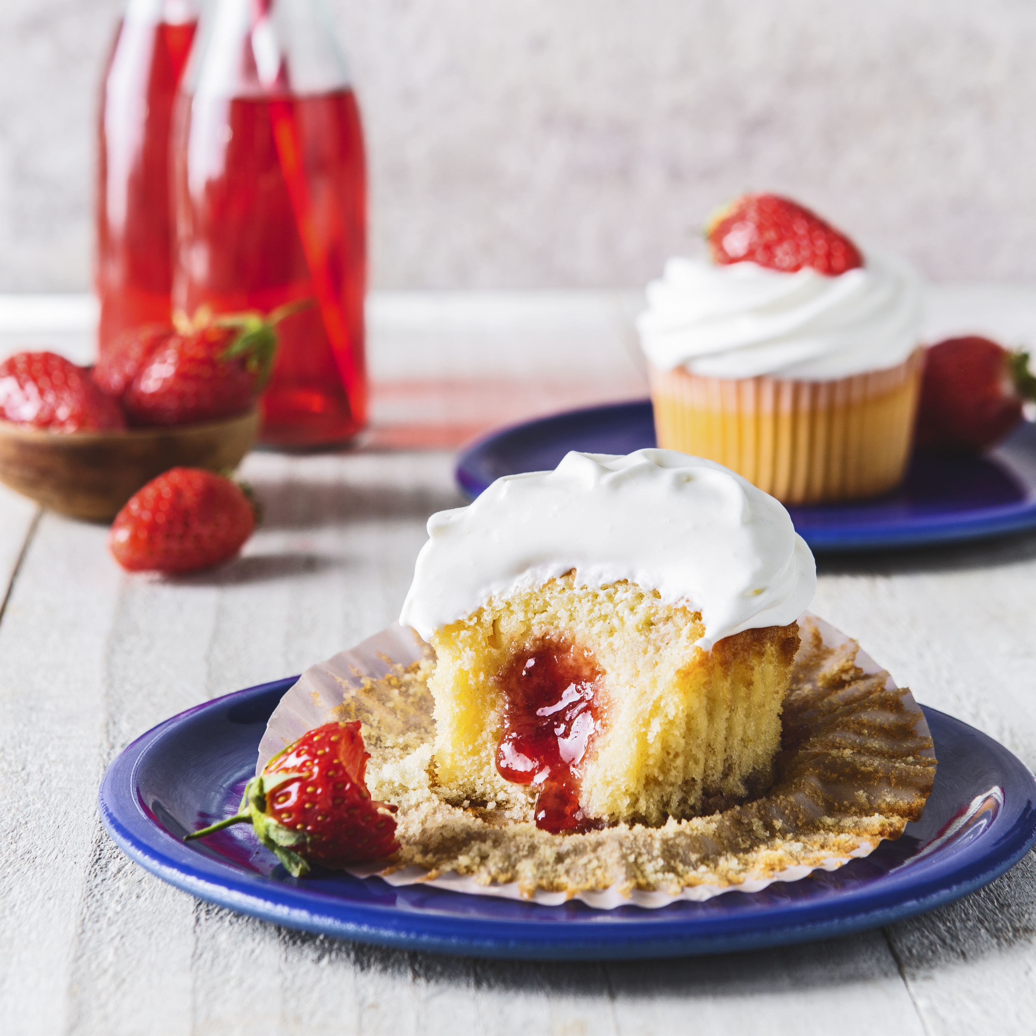 Erdbeeren Cupcakes
