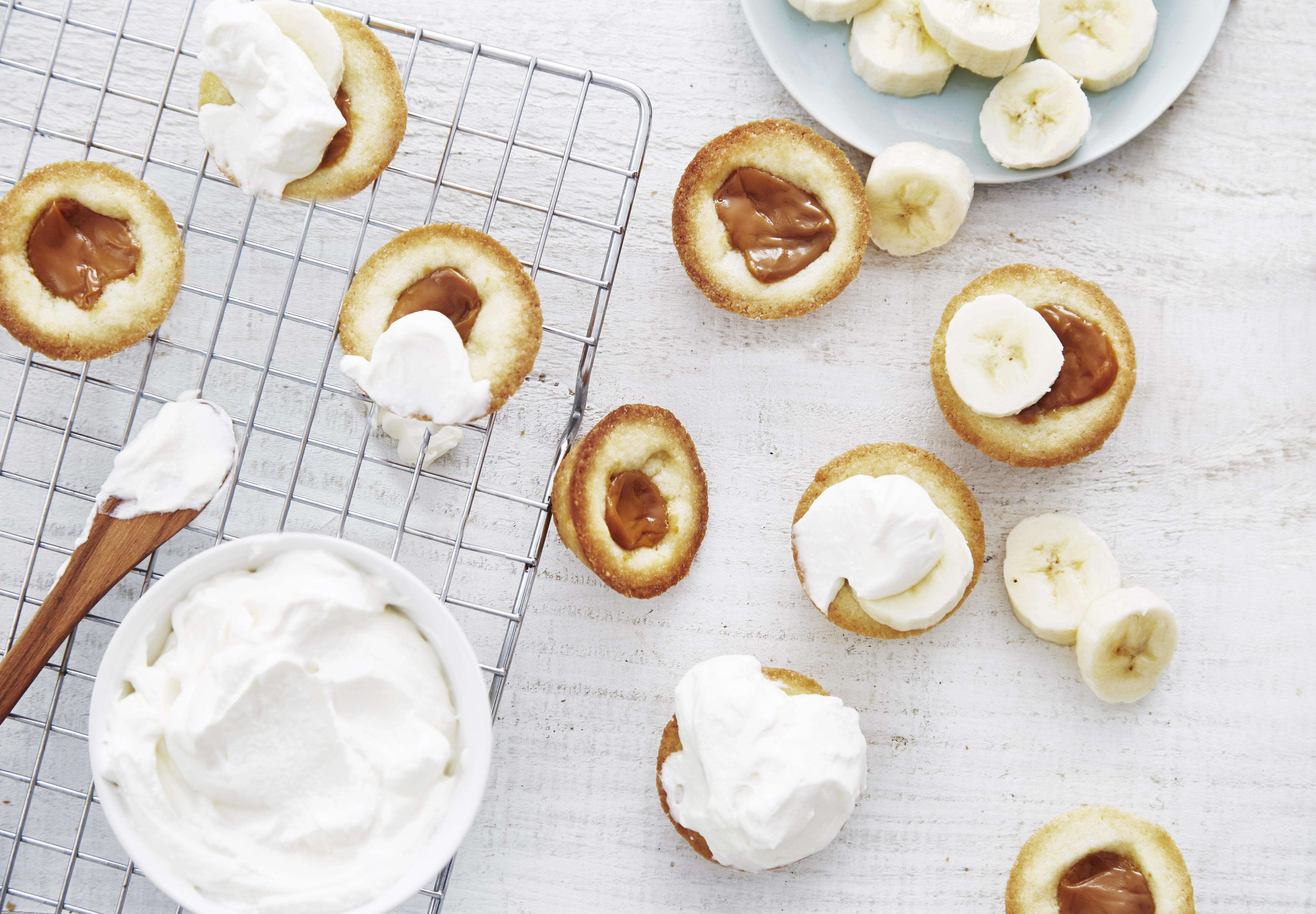 Bananen- und Dulce-de-Leche-Törtchen