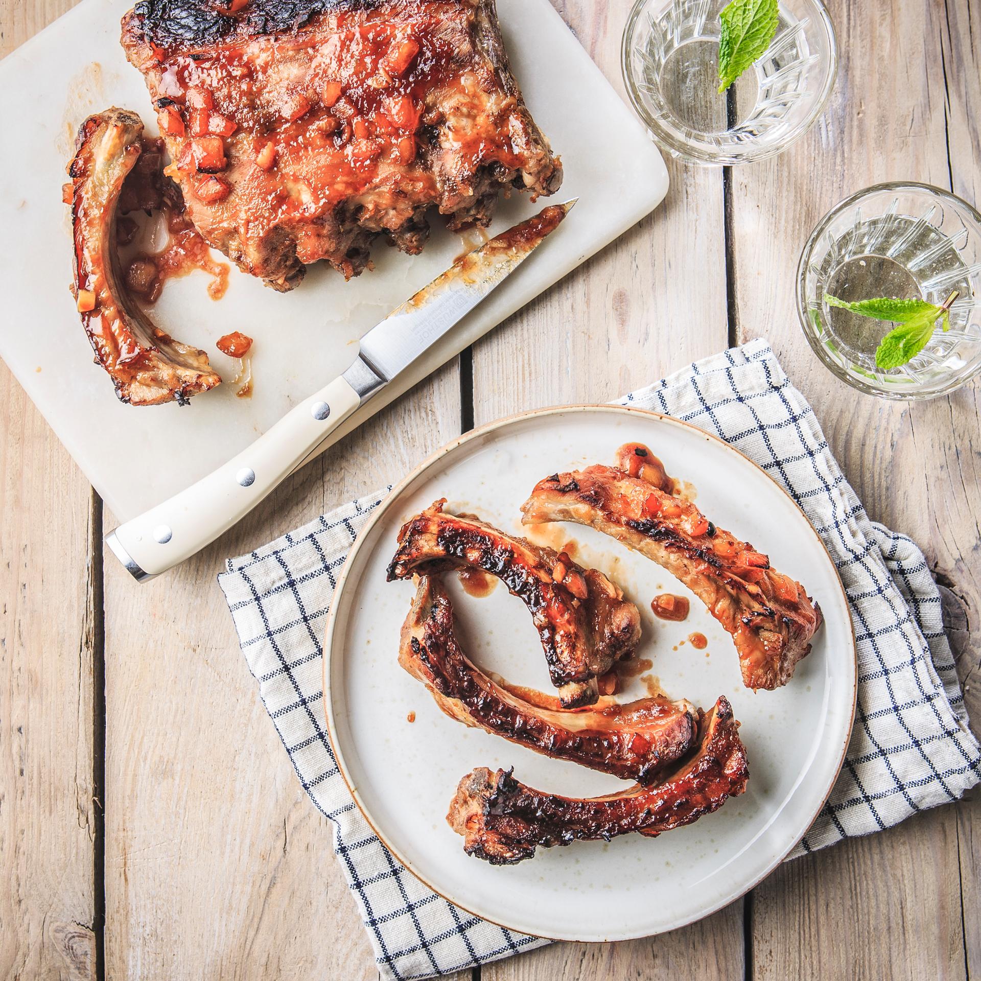 Ribs grillés sauce barbecue - Recette Easy Fry Compact | Moulinex