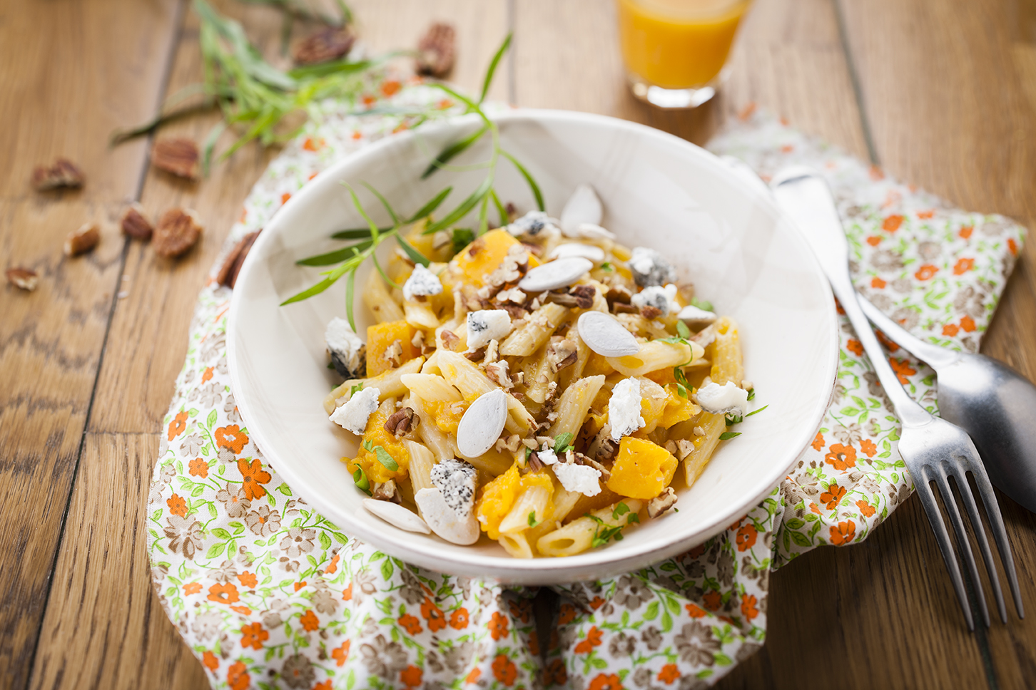 Pennette zucca e formaggio