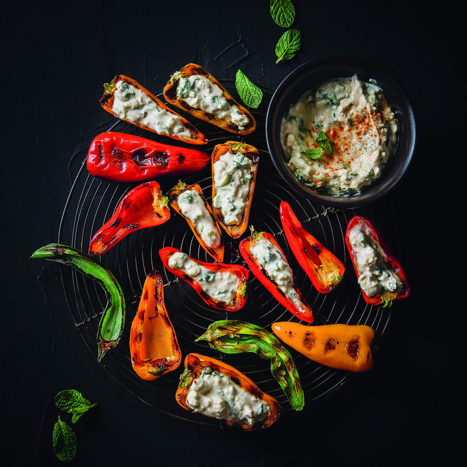 Gevulde mini-paprika's
