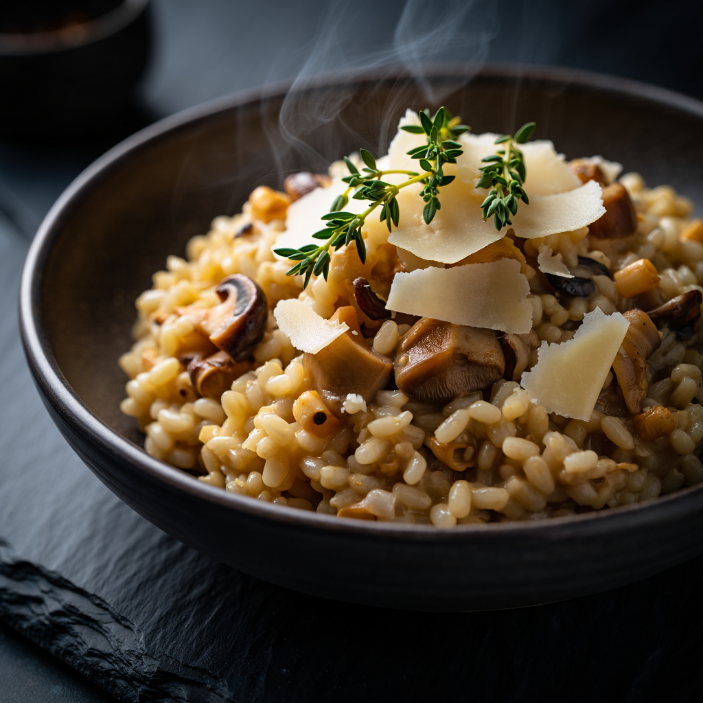 Risotto de trigo y setas revisitado