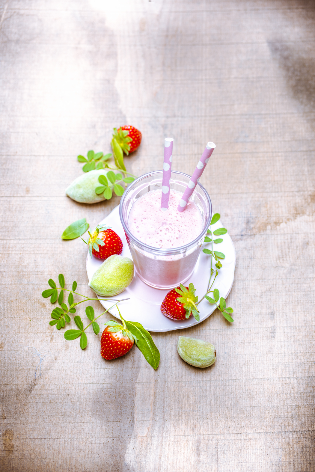 Zarter Erdbeer-Milchshake