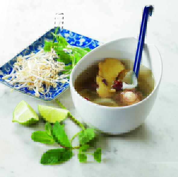 Caldo de ternera especiado