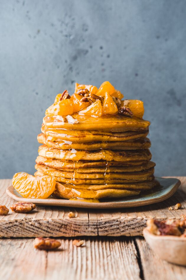 Pancake alla zucca Butternut e farina di castagne