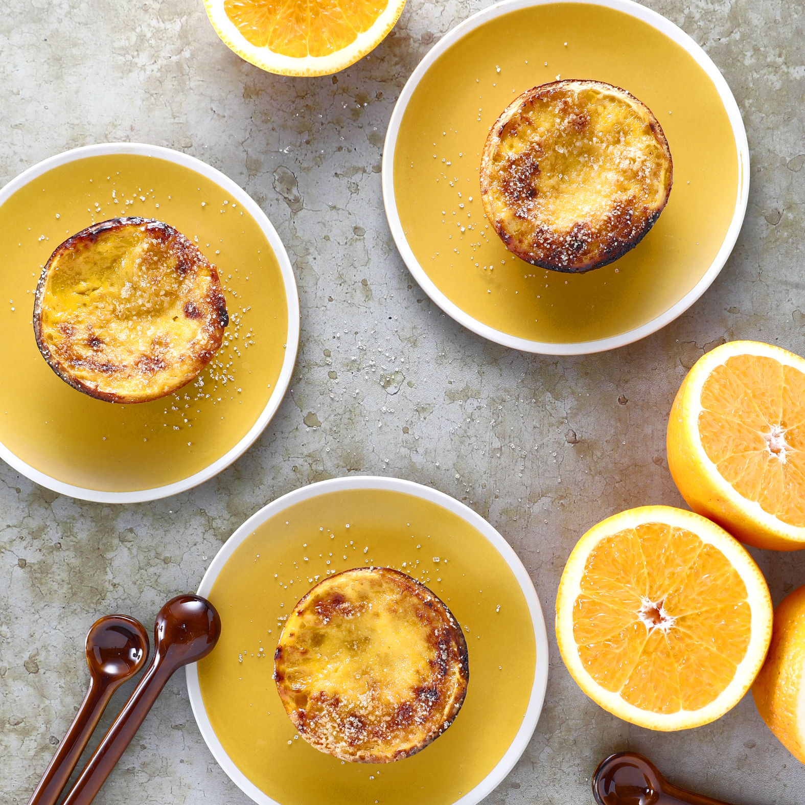 Tazze di crème brûlée all’arancia
