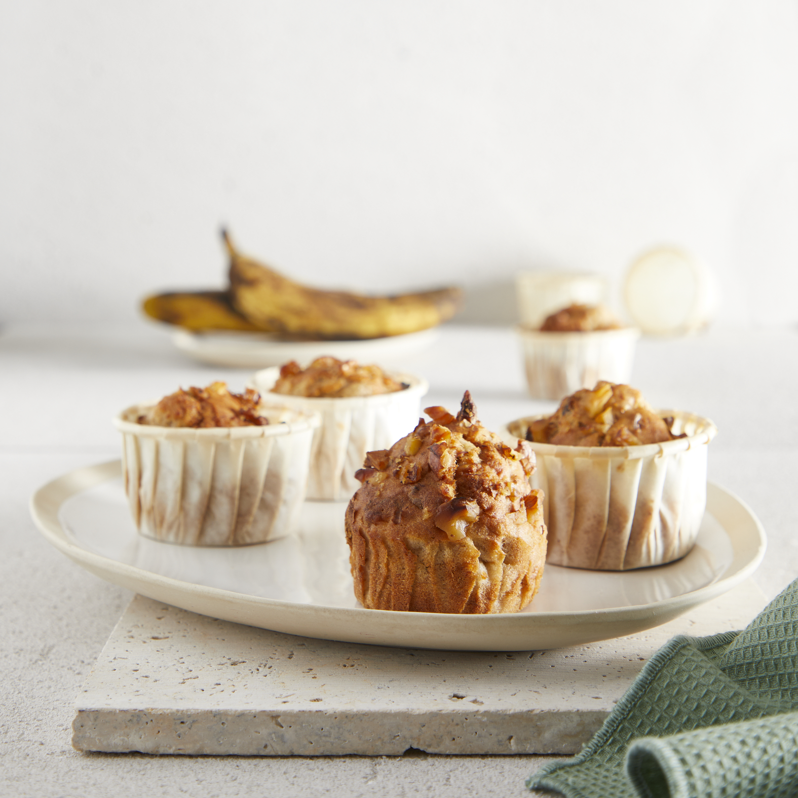Rijpe banaanmuffins