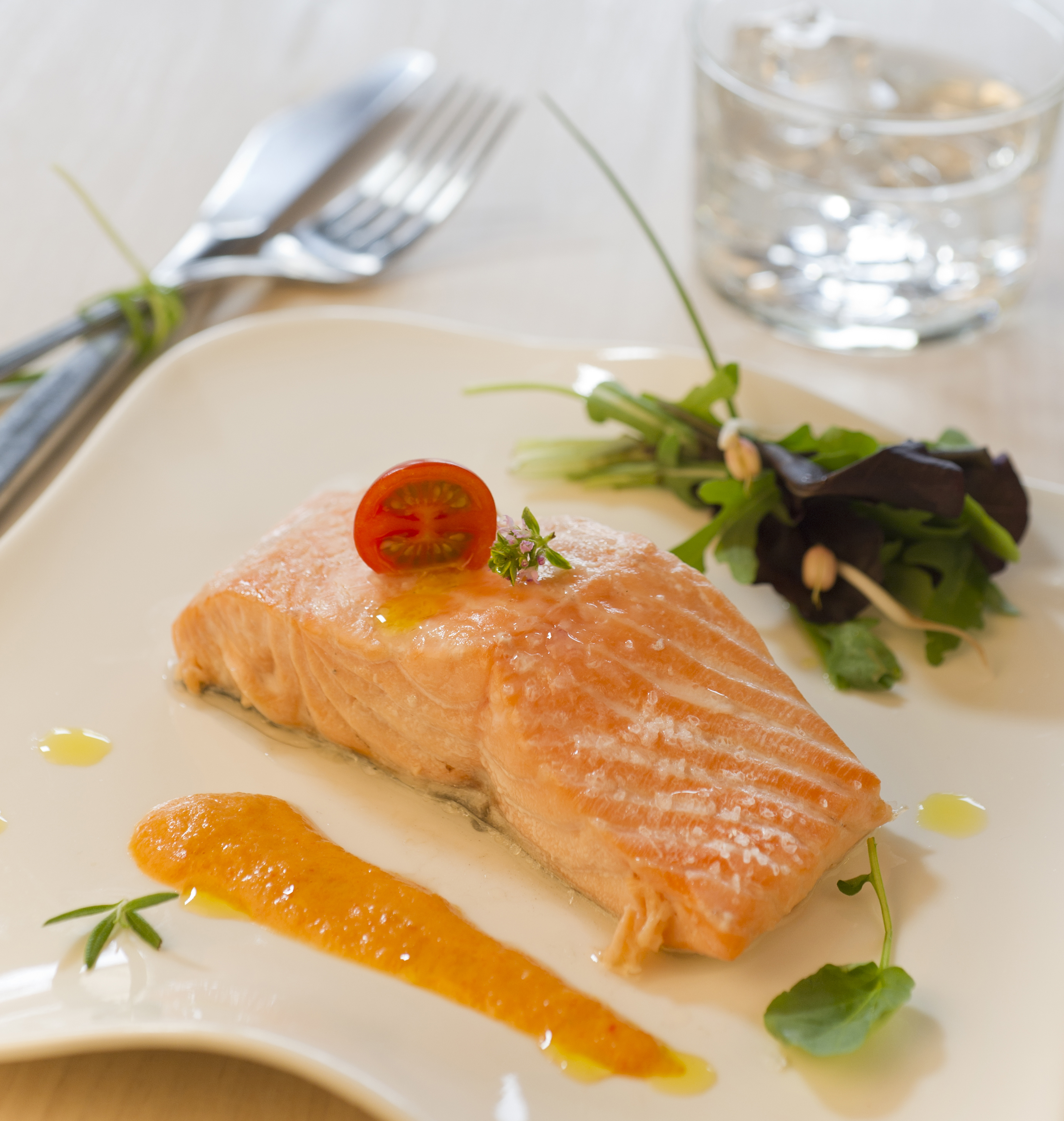 Salmón con salsa de sidra
