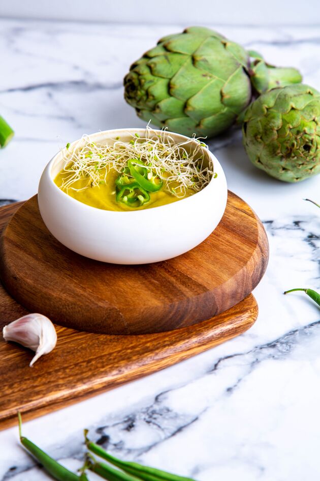 Crema de alcachofas