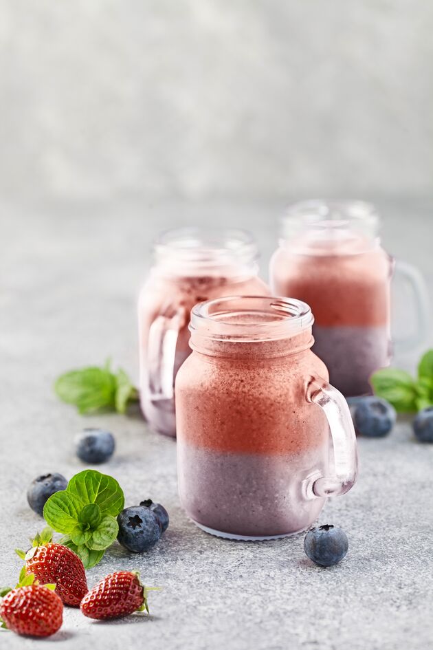 Tweekleuren smoothie