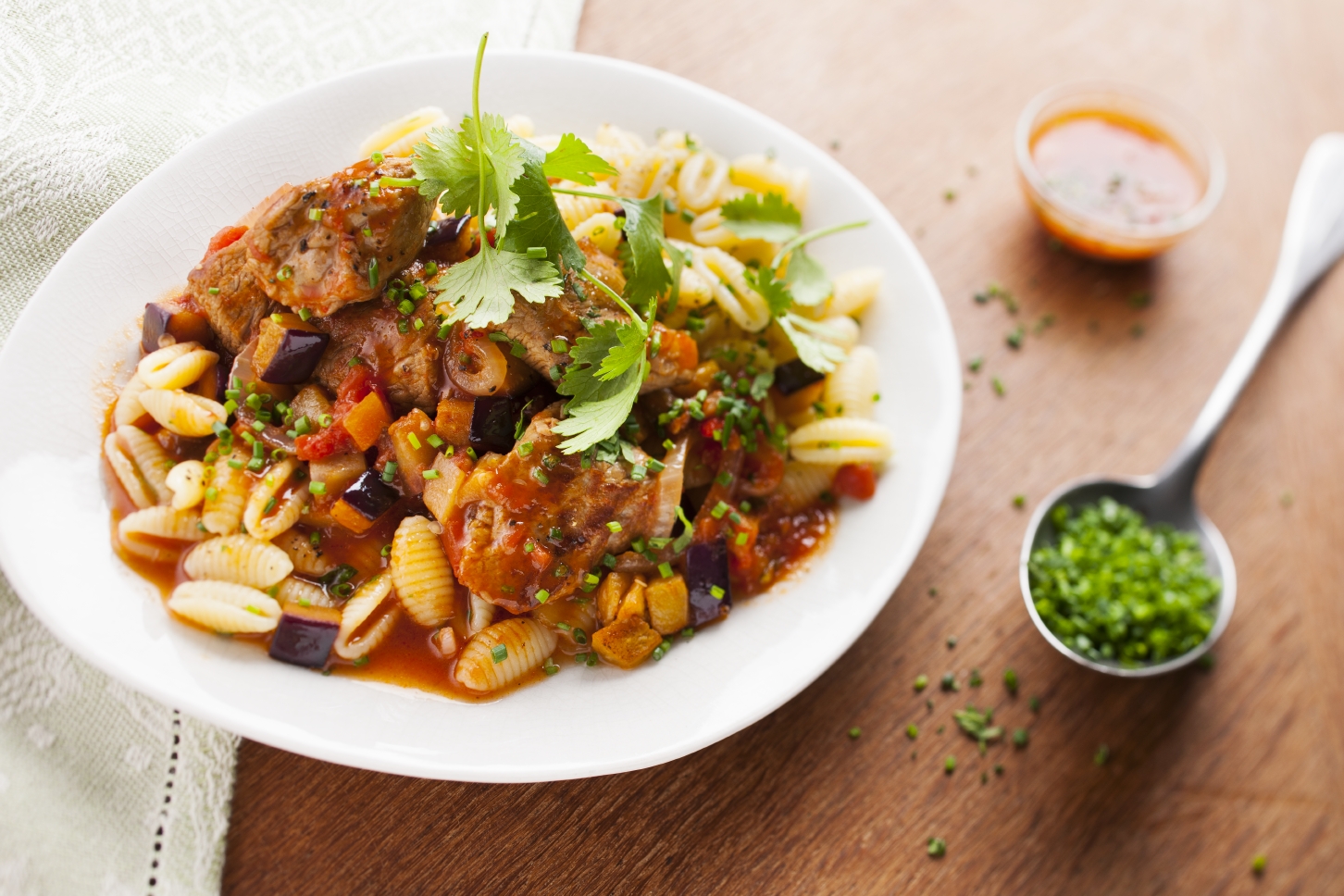 Sauté di vitello alle melanzane