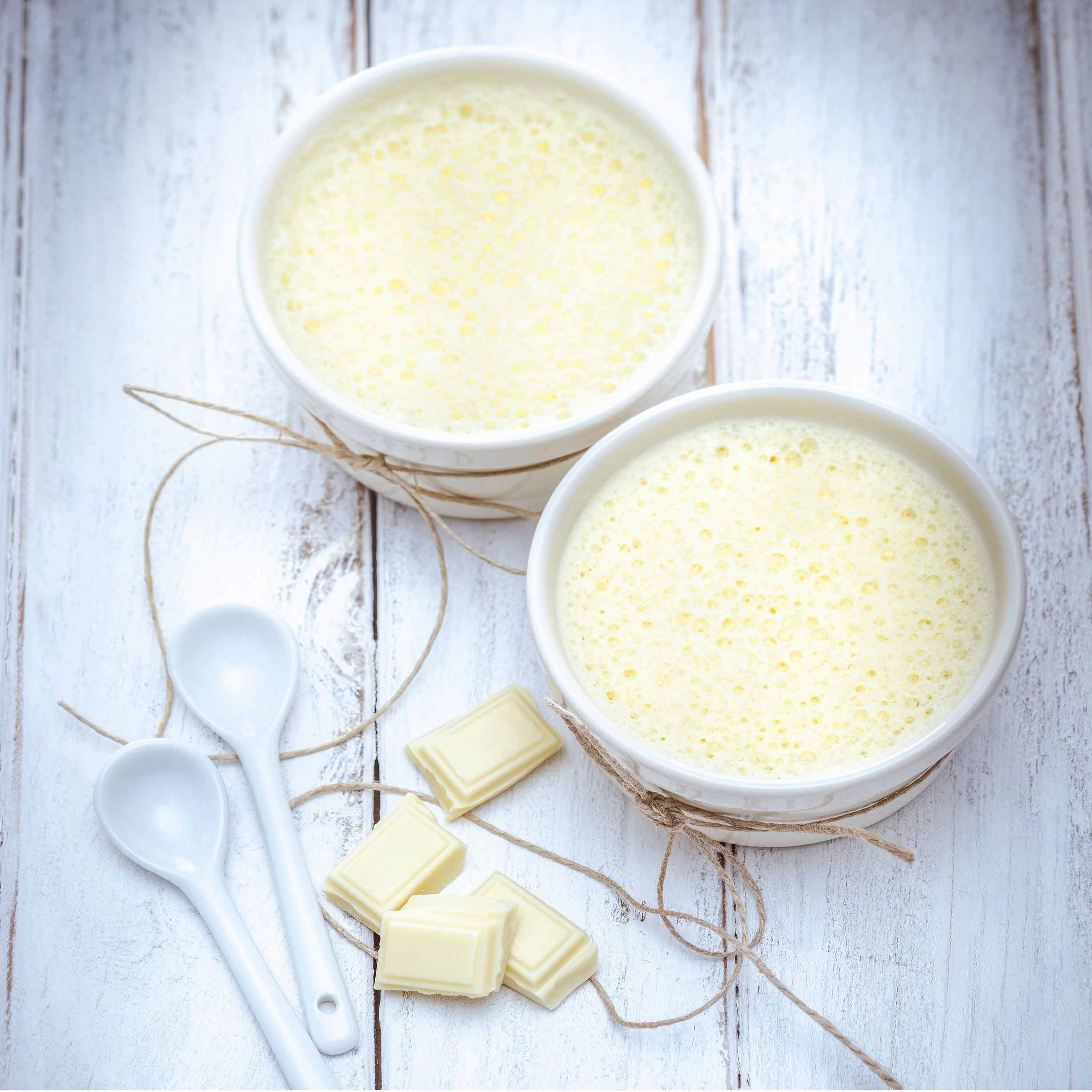 Mousse de chocolate blanco