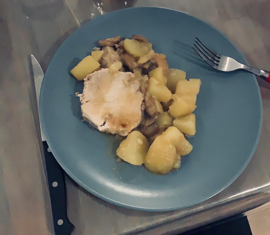 Rôti de porc saumuré fumé et pommes de terre - Recette Cookeo | Moulinex