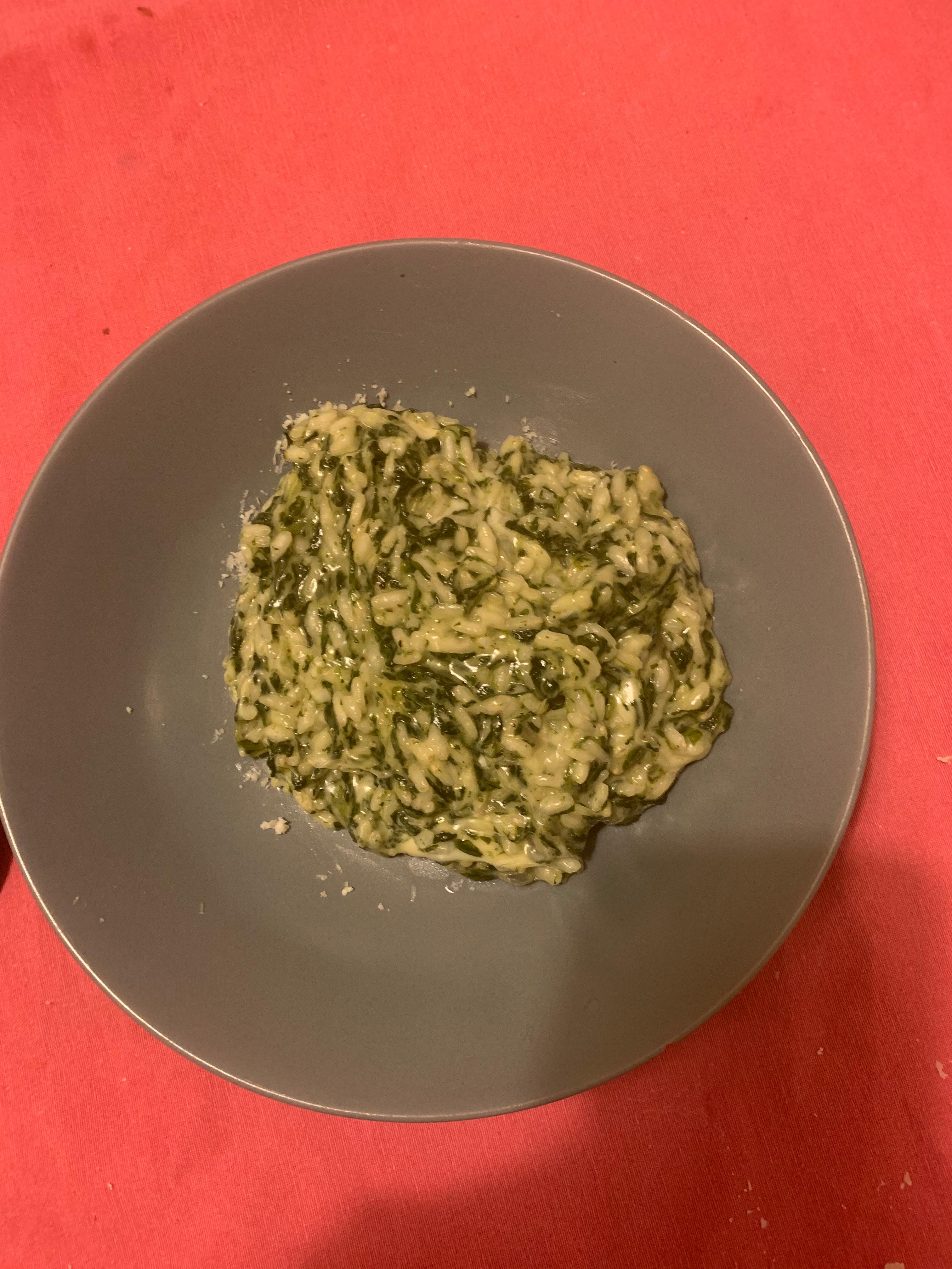 Risotto spinaci e scamorza