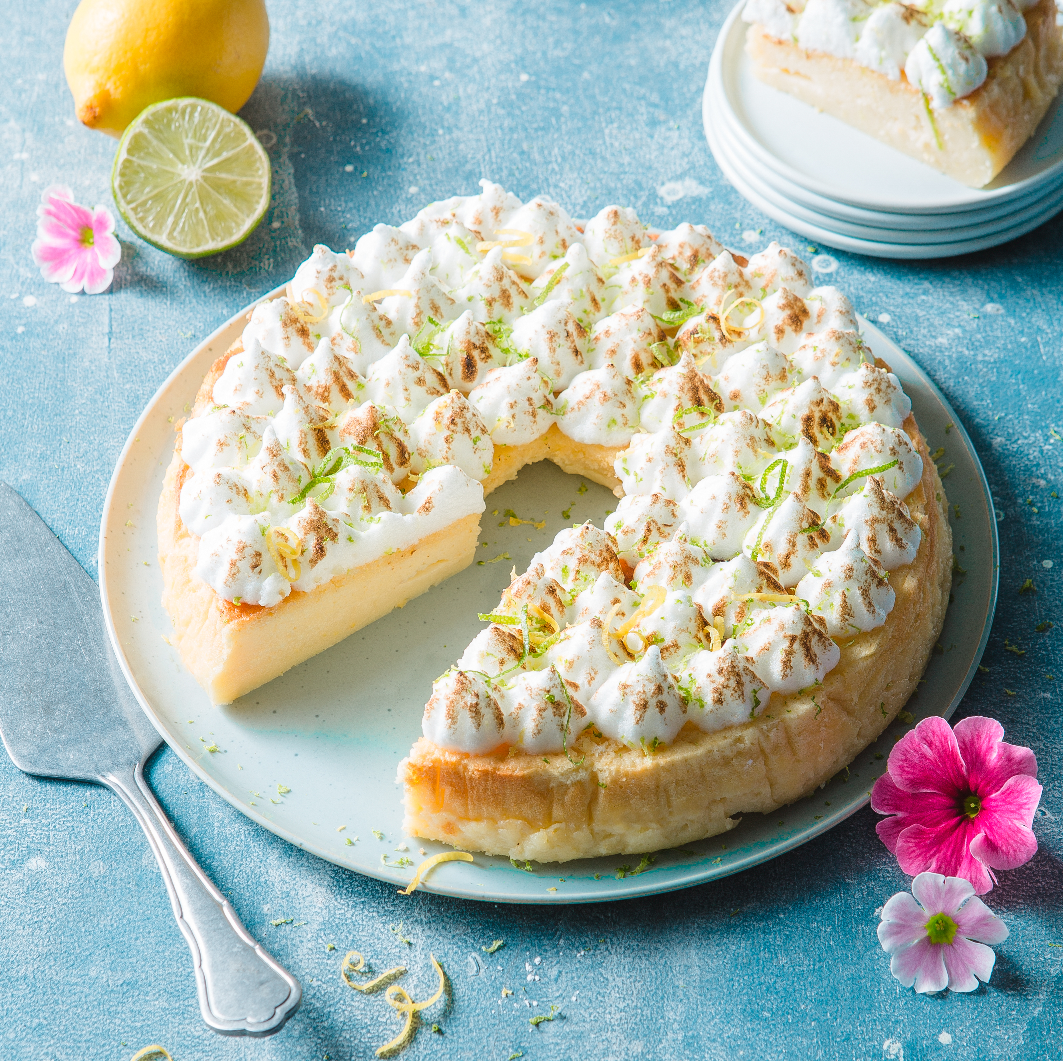 Zitronen-Baiser-Kuchen