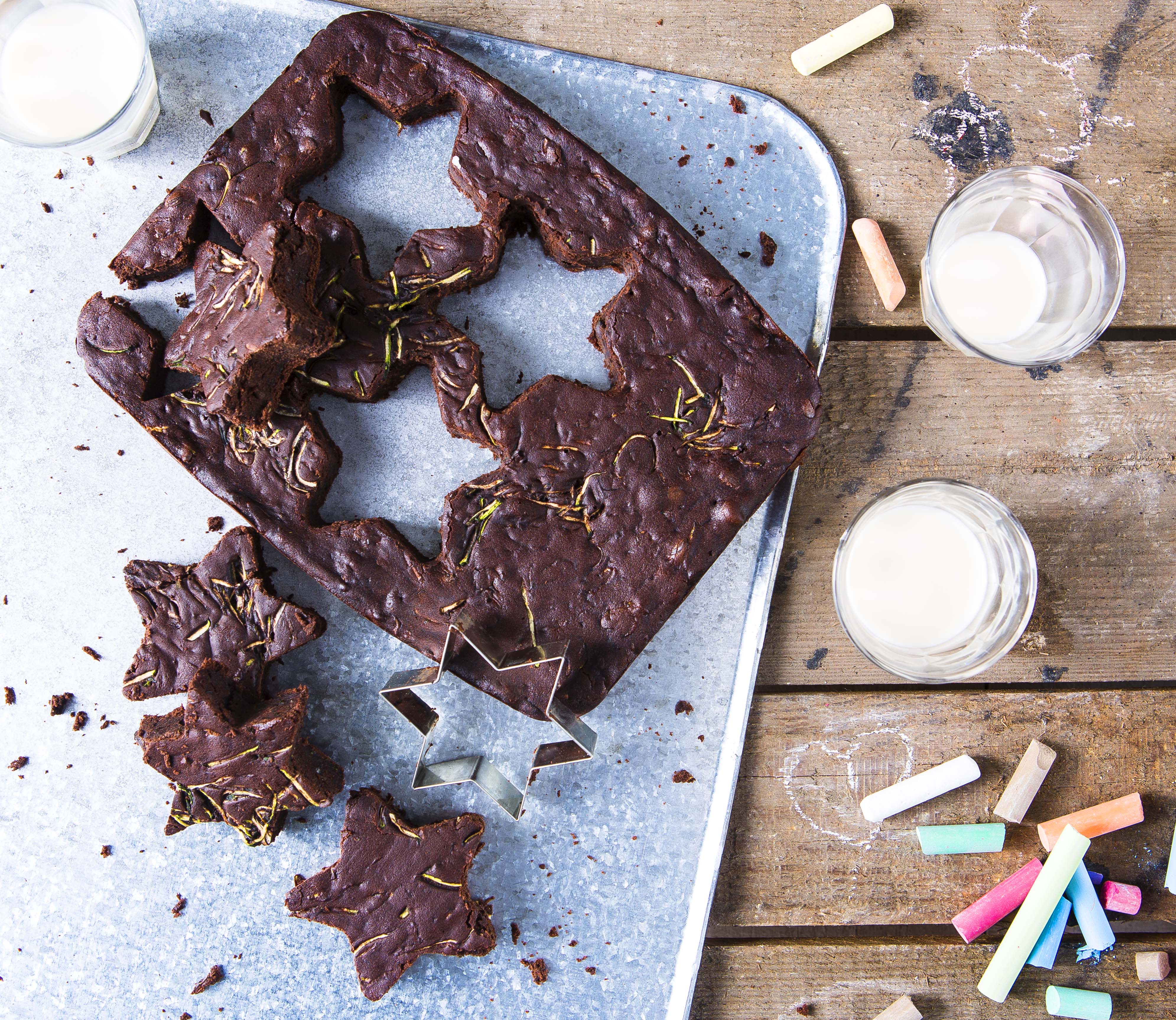 Zachte chocoladecake met courgette