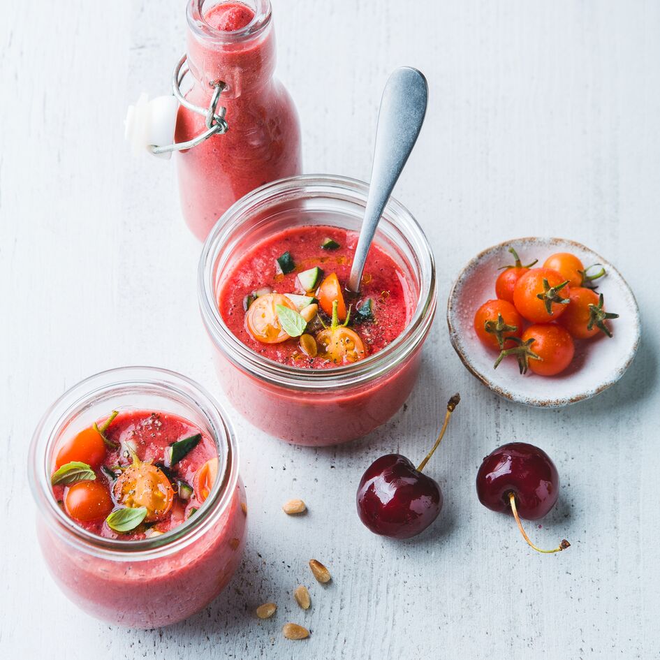 Gazpacho de tomate y cereza