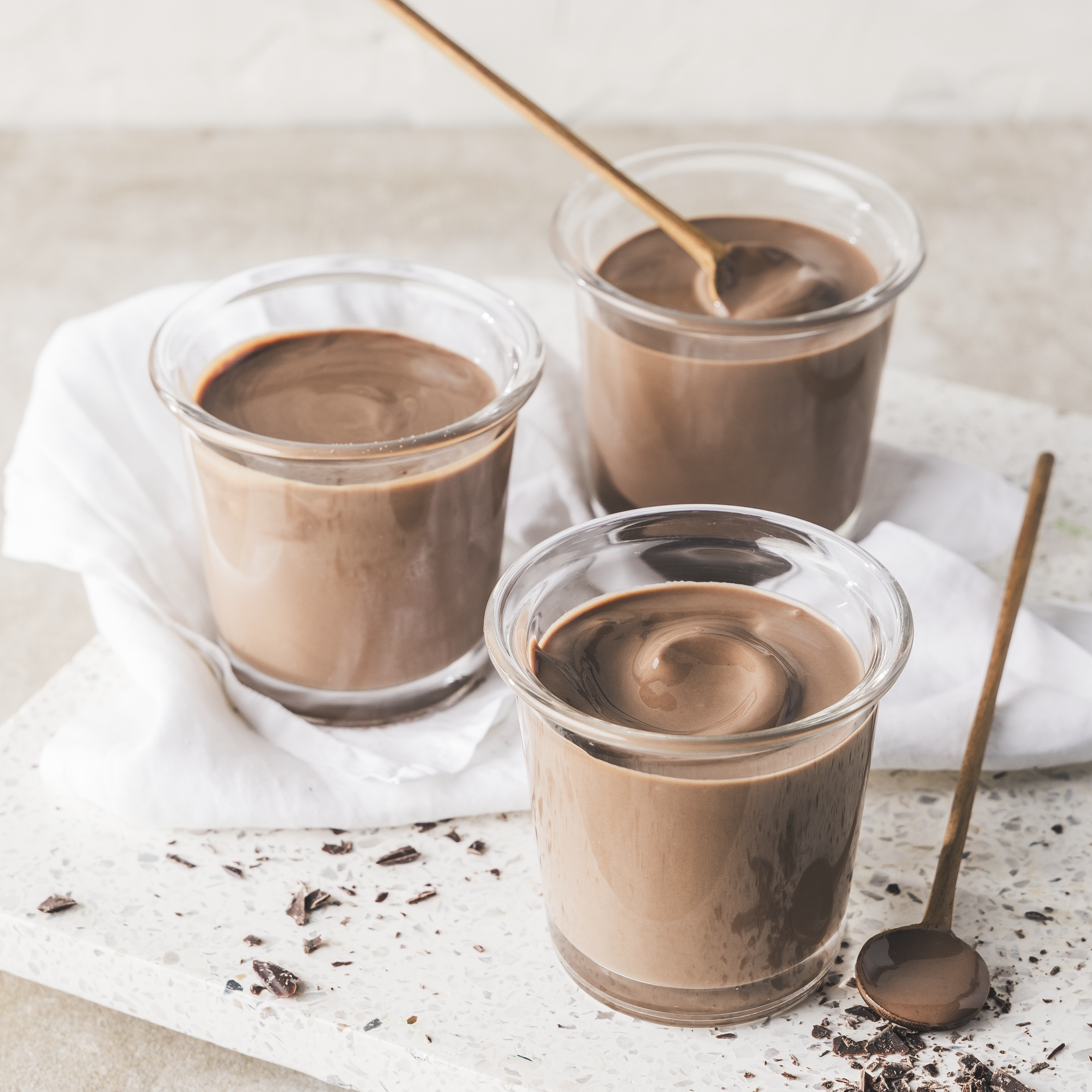 Yogur aterciopelado de chocolate
