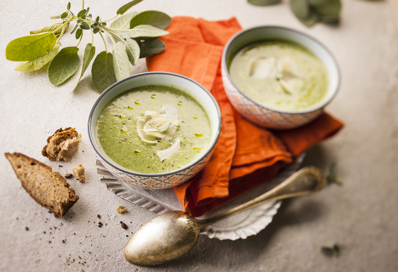 Zuppa di crescione e ricotta
