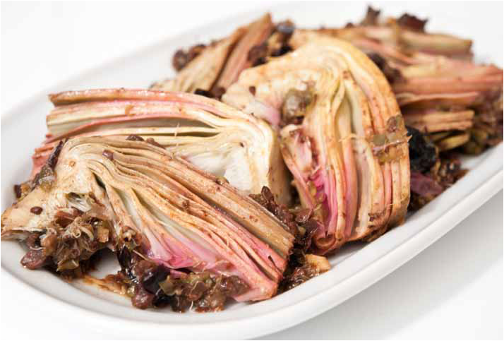 Carciofi con capperi e olive