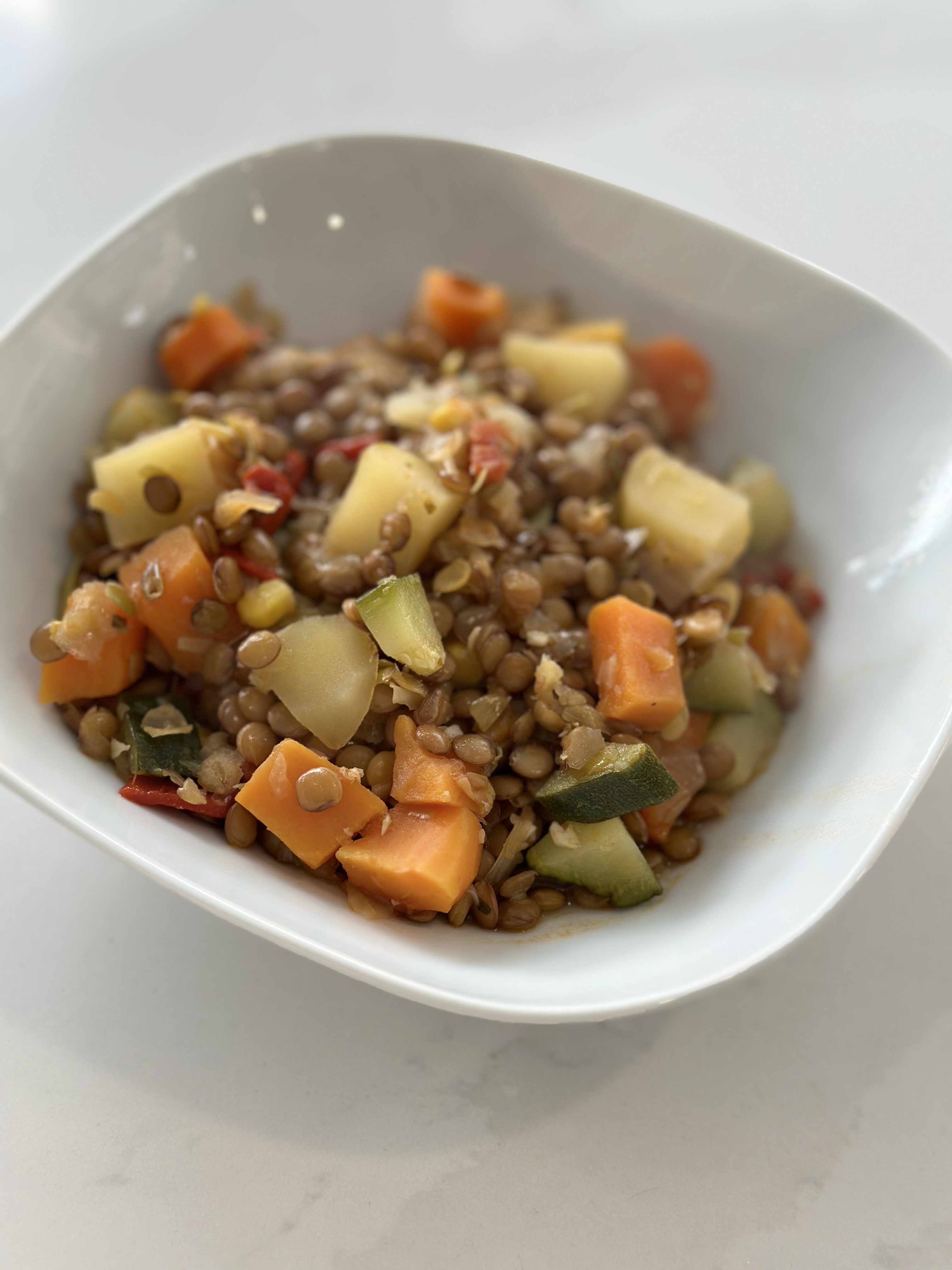 Guiso de lentejas vegetariano