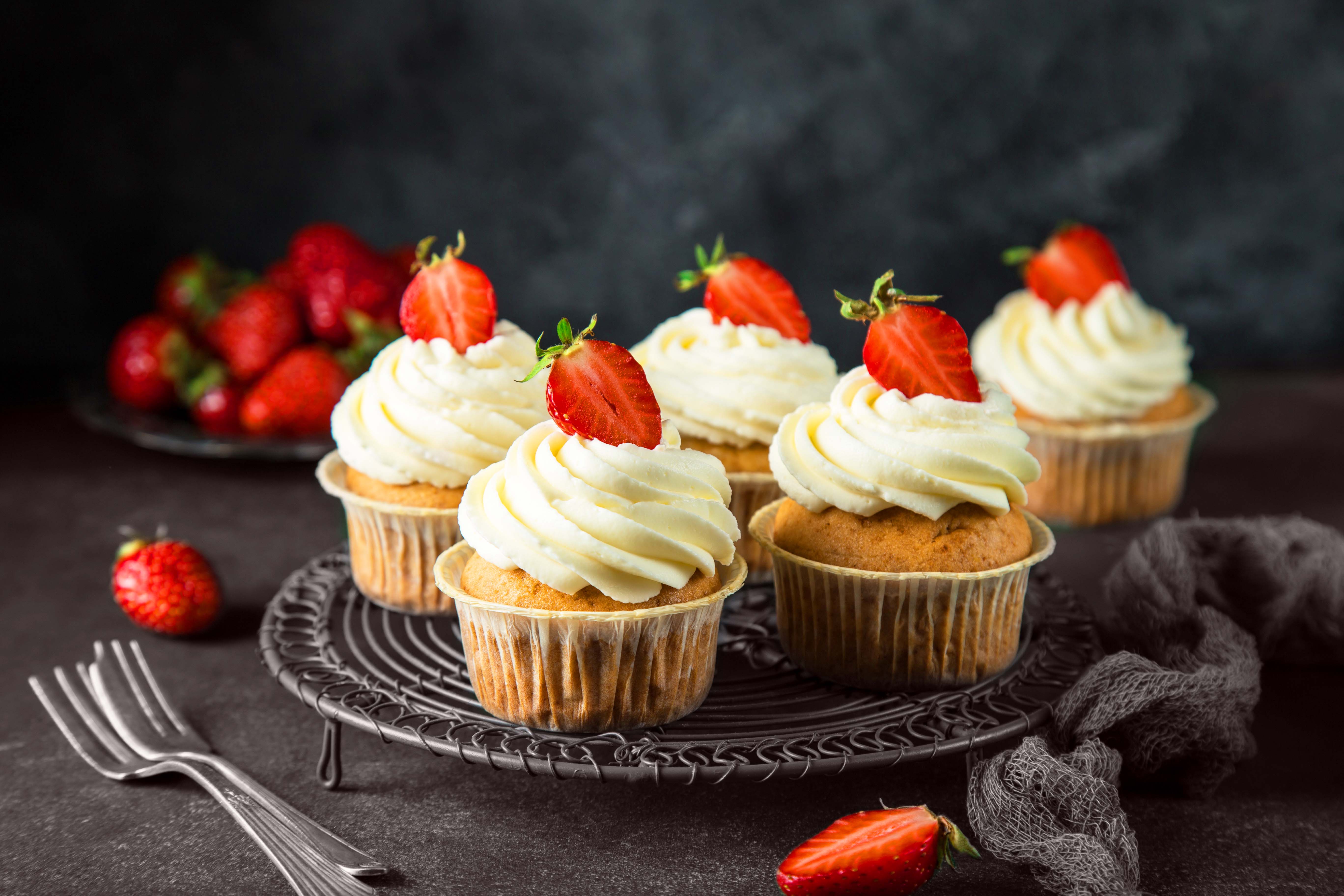 Erdbeer-Cupcakes