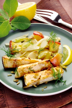 Schwertfisch mit Fenchel und Äpfeln