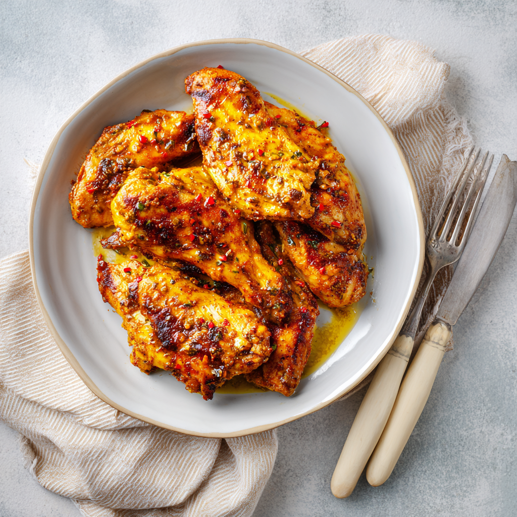 Marinada de naranja, paprika ahumada y mostaza para pollo