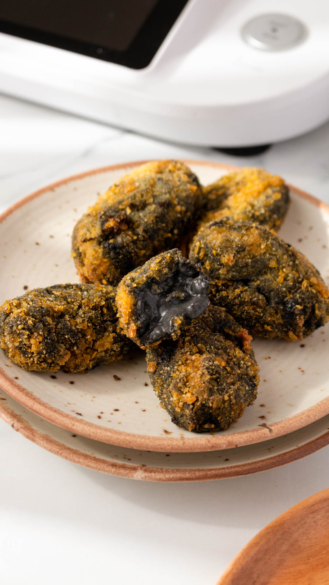 Croquetas de tinta de calamar Realfooding