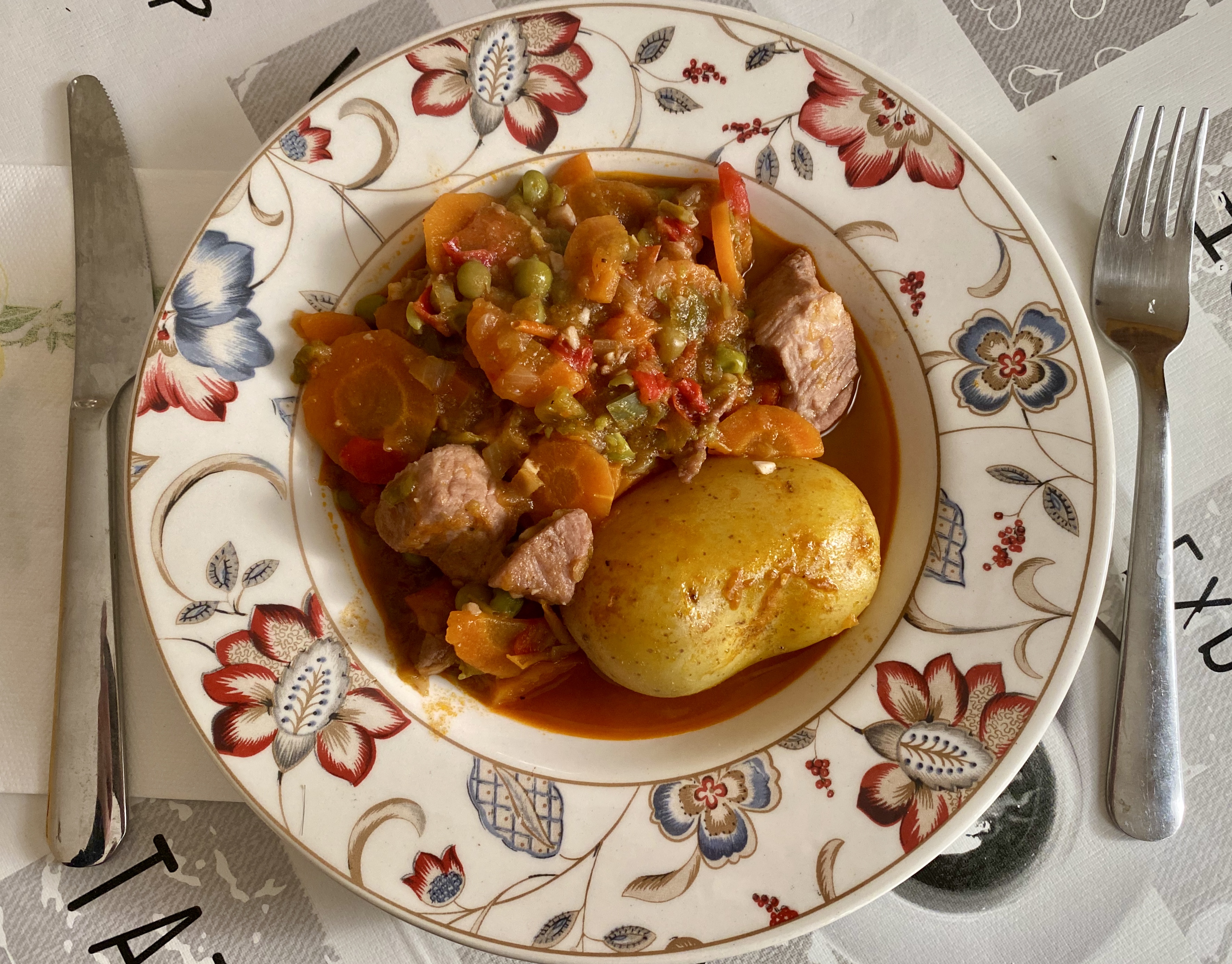 Lomo de cerdo guisado