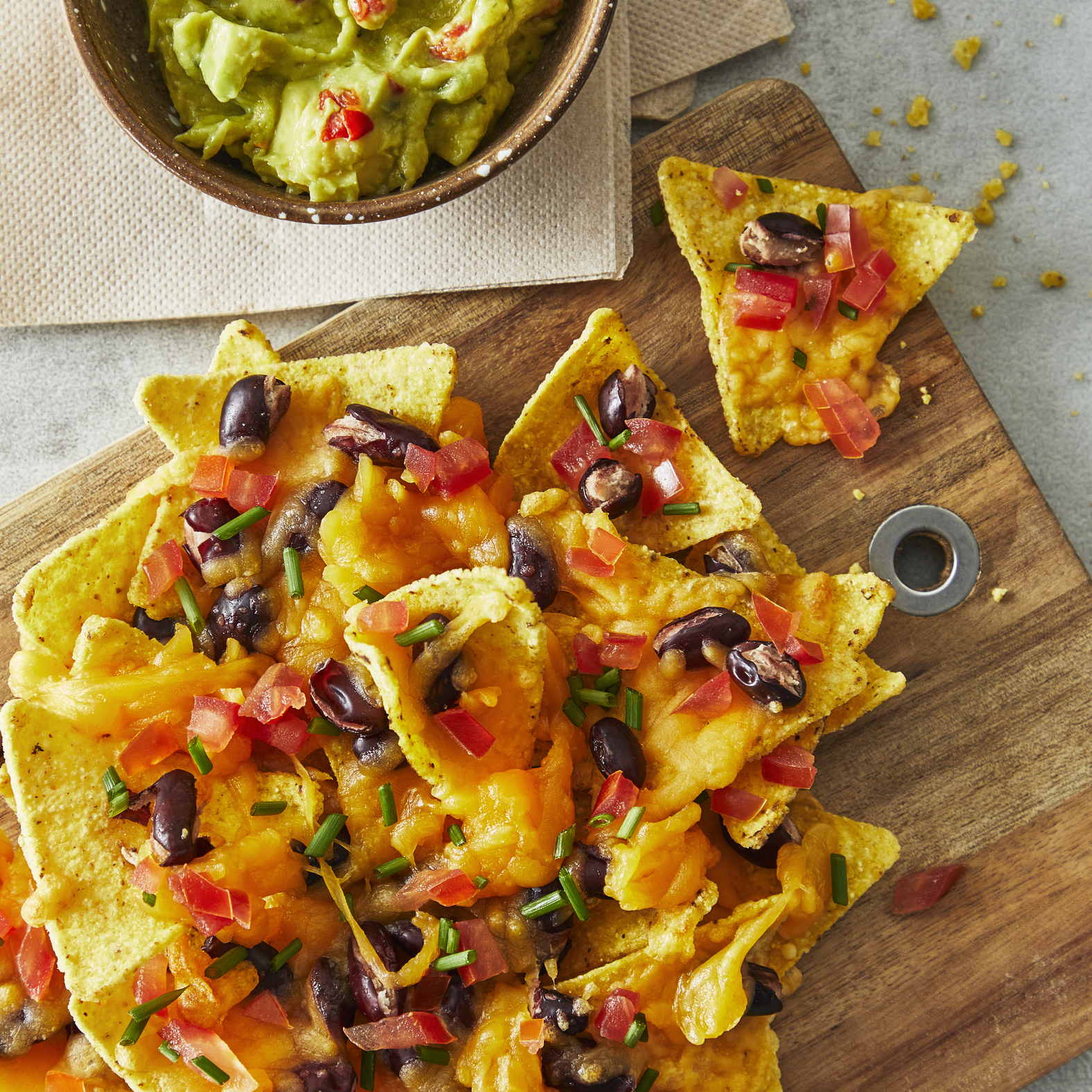 Nachos met guacamole