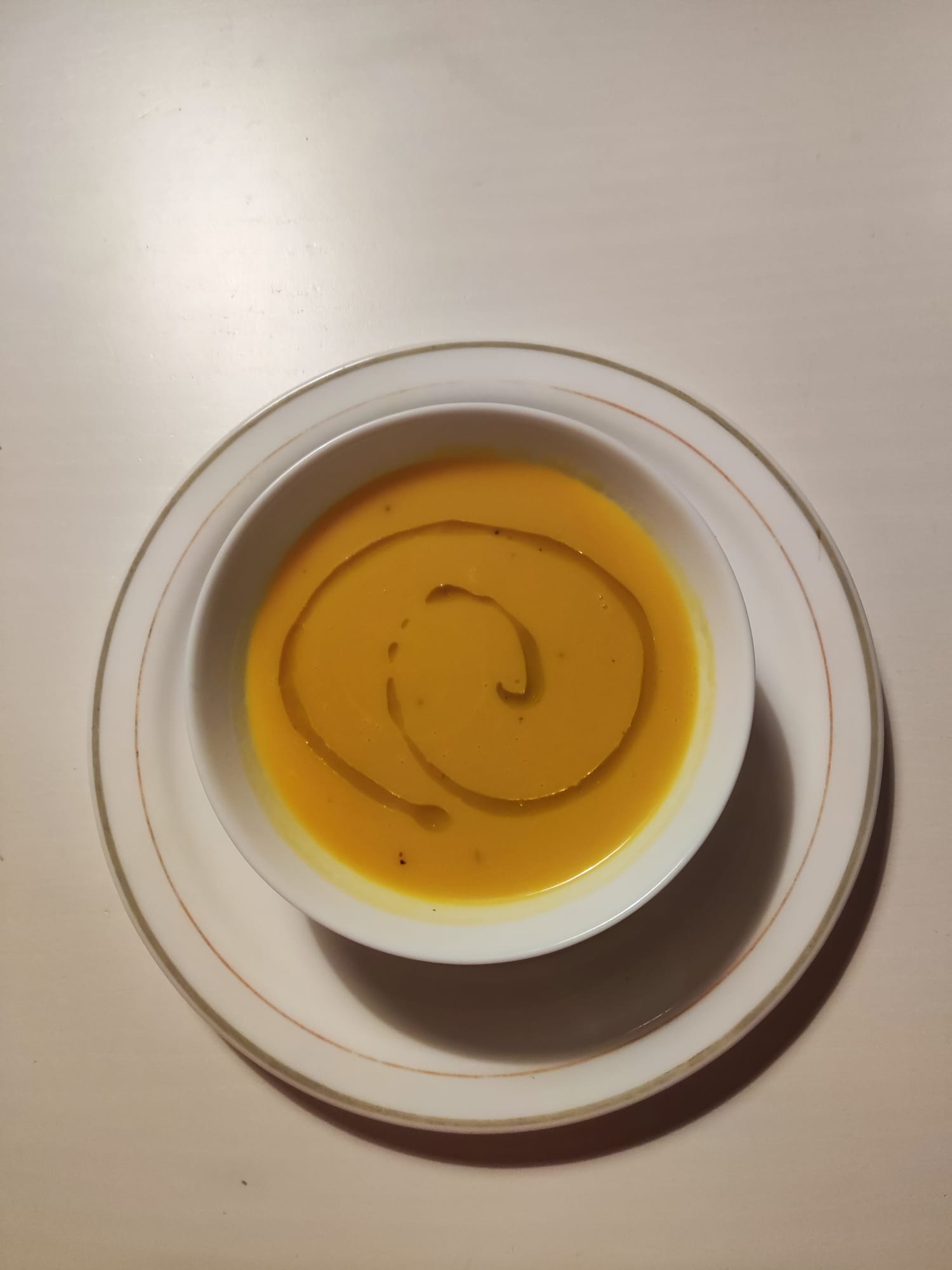 Crema de calabaza y zanahoria