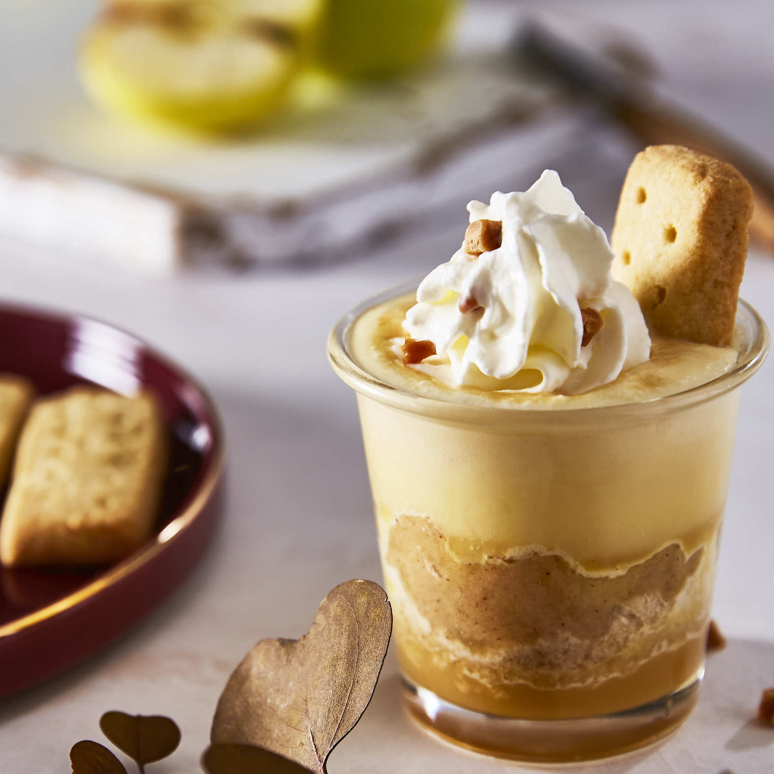 Tiramisú de manzana caramelizada