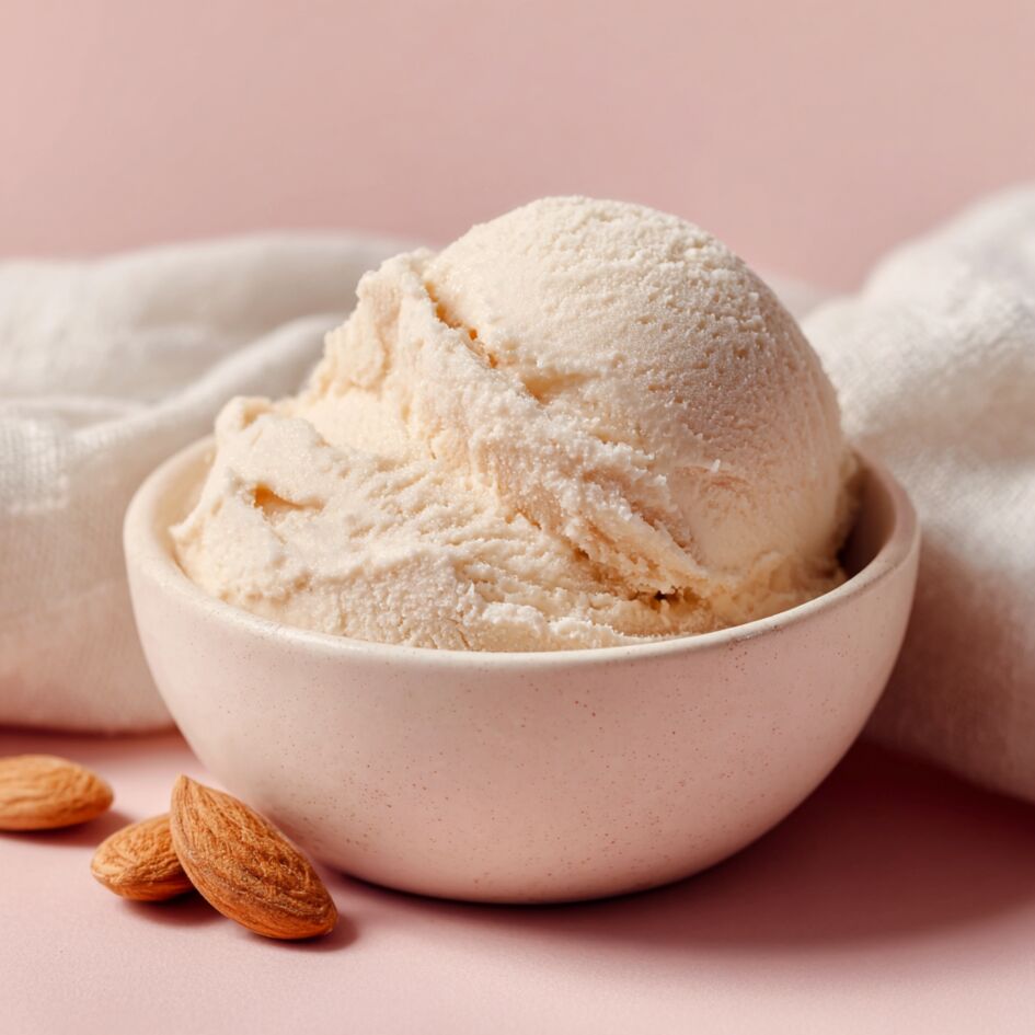 Veganes leichtes Mandel-Eis