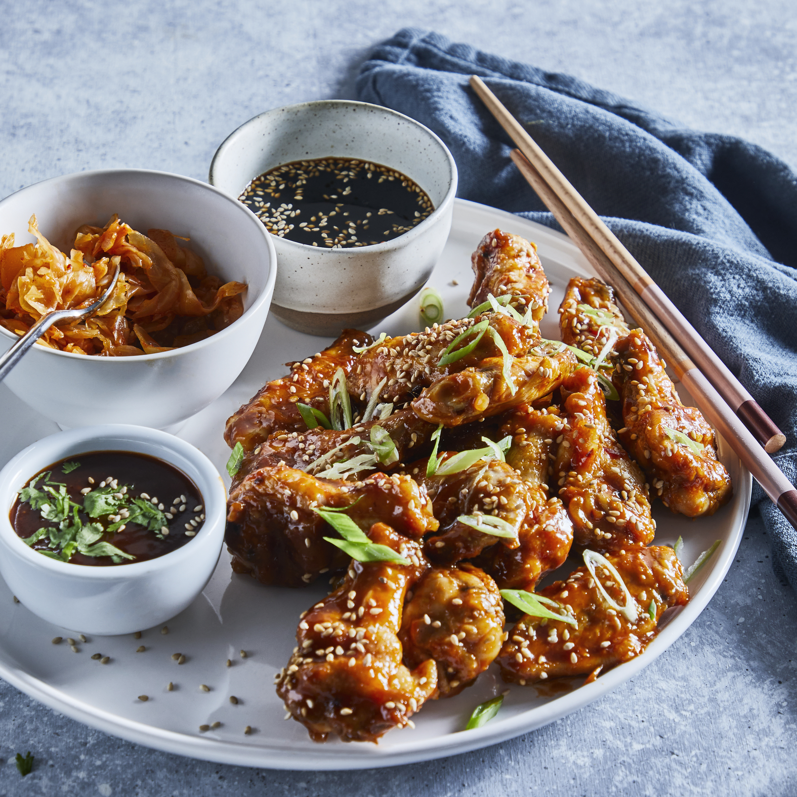 Alitas de pollo al estilo coreano
