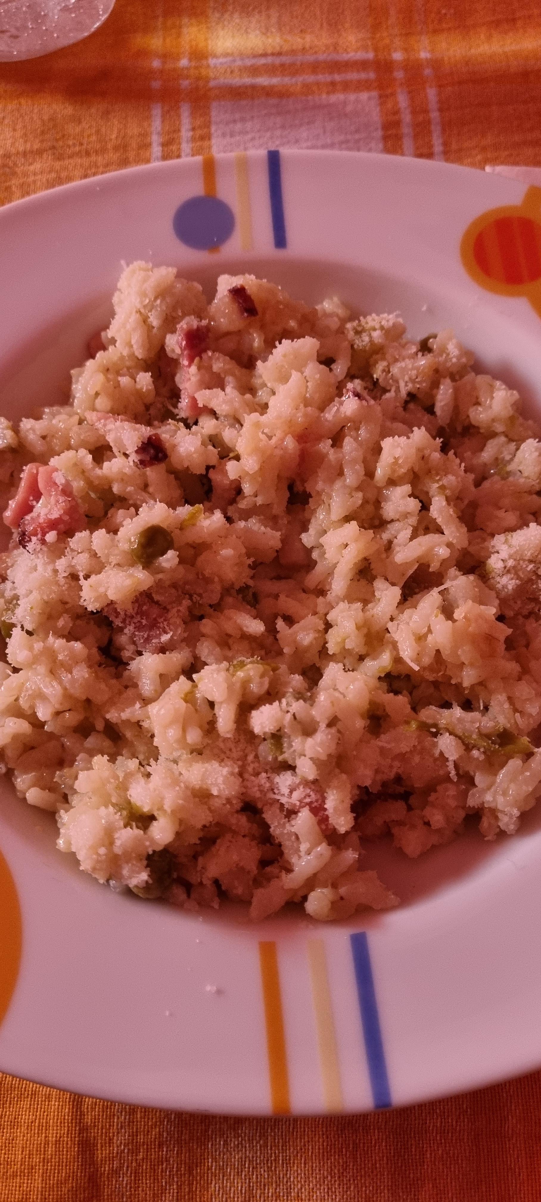 Risotto speck e piselli