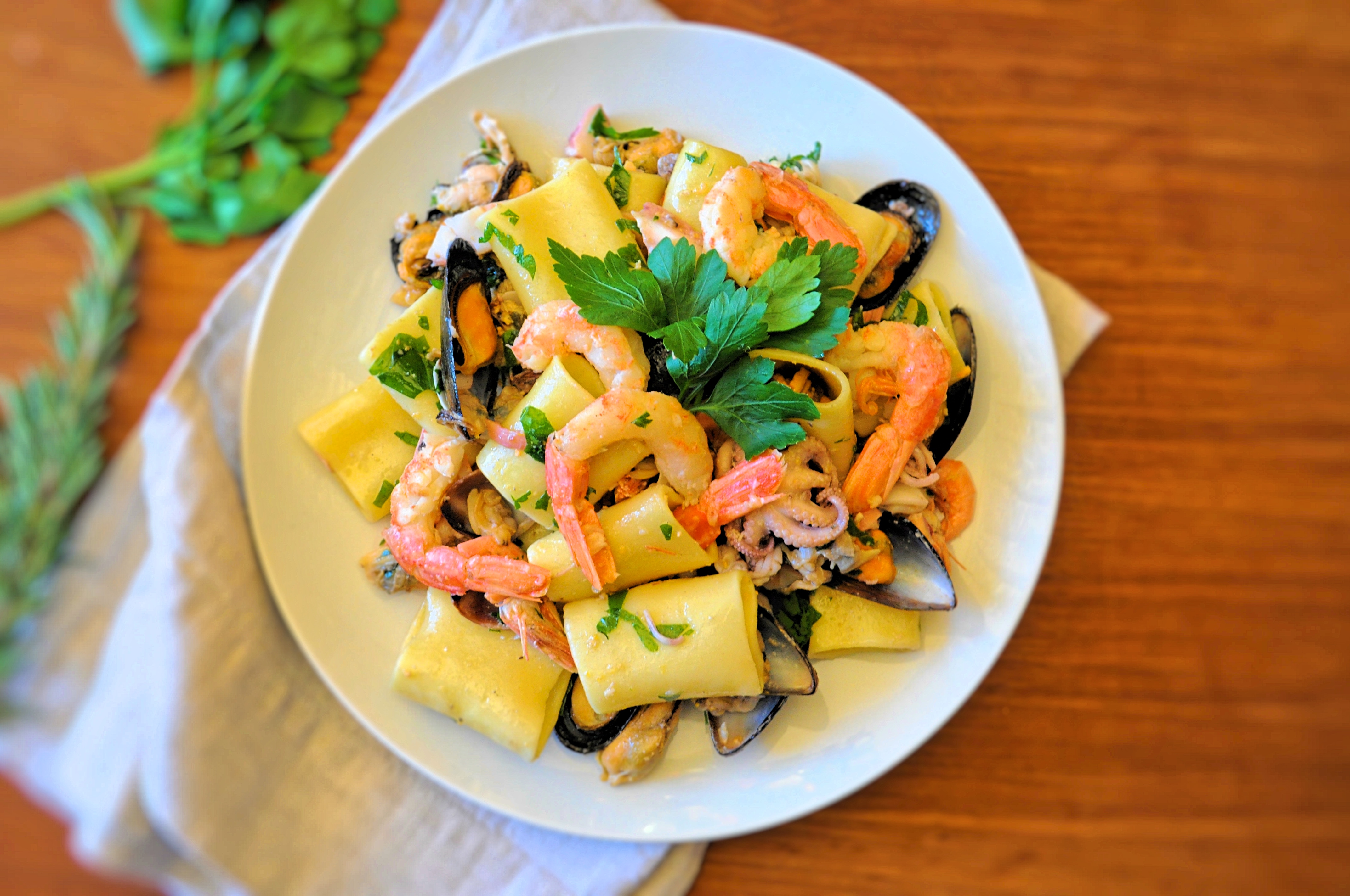 Paccheri ai frutti di mare